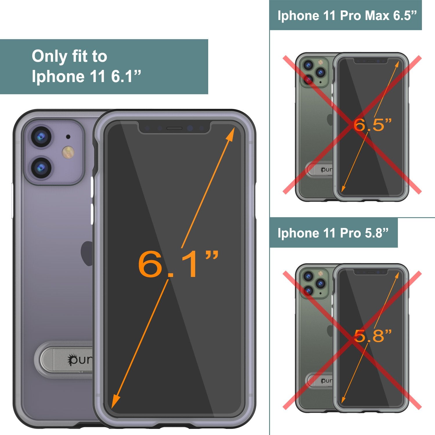 Capinha de Armadura Lucid 3.0 Punksase para Apple iPhone 11 com Suporte Integrado e Película de Proteção  [Ouro]