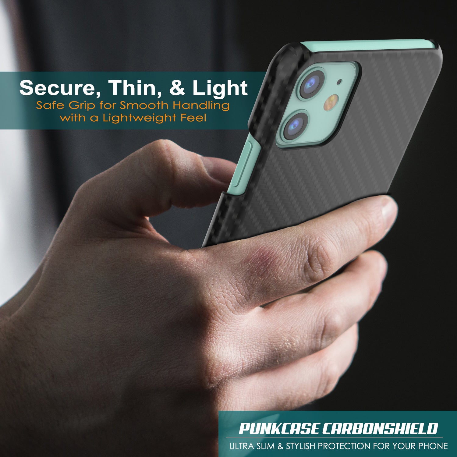 iPhone 11 Case, Punkcase CarbonShield, Heavy Duty & Ultra Thin 2 Piece Dual Layer [shockproof]