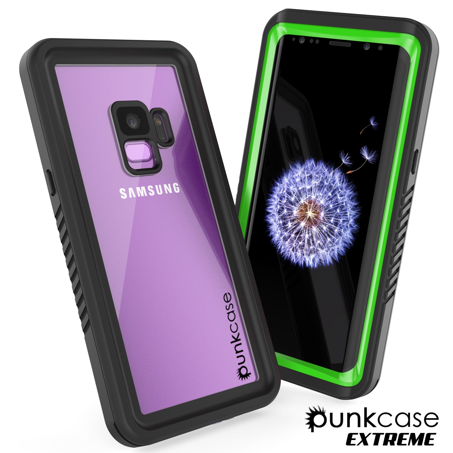 Galaxy S9 Plus Water/Shockproof Screen Protector Case [Light Green]