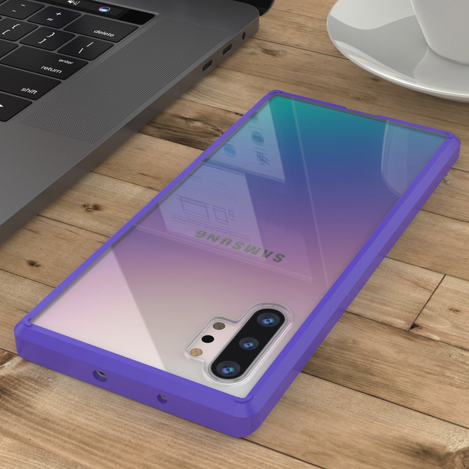 Galaxy Note 10+ Plus Punkcase Lucid-2.0 Series Slim Fit Armor Purple Case Cover