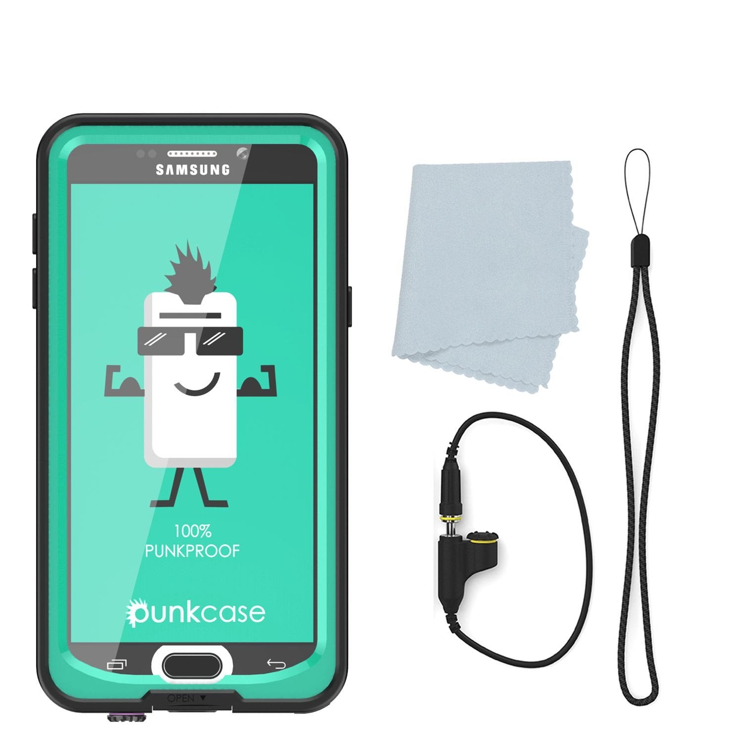 Galaxy Note 5 Waterproof Case, Punkcase StudStar Teal Shock/Dirt/Snow Proof | Lifetime Warranty