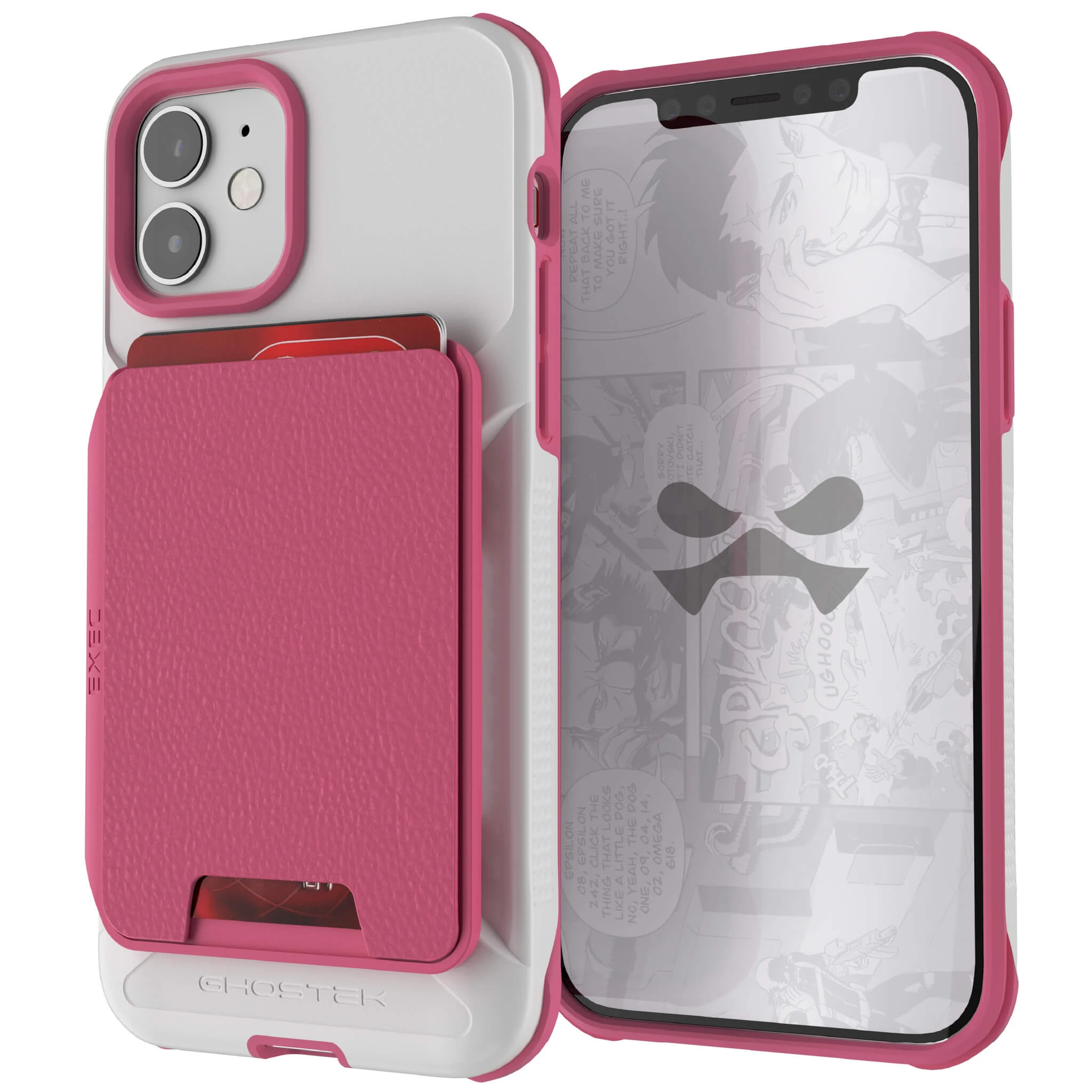 iPhone 12 Mini  - Magnetic Wallet Case with Card Holder [Pink]