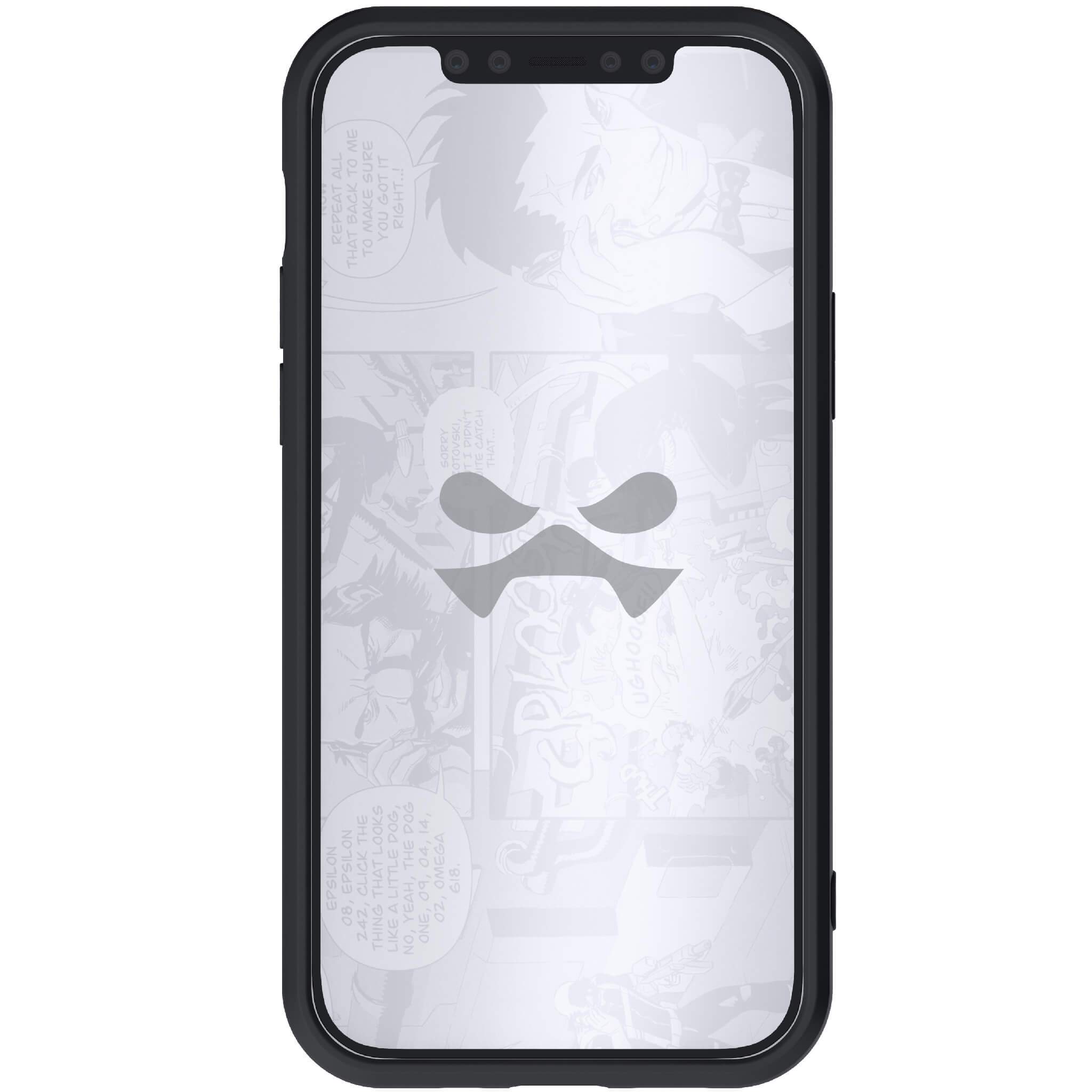 iPhone 12 Pro  - IRON ARMOR Belt Clip Holster Case with Stand and Card Holder [Matte Black]