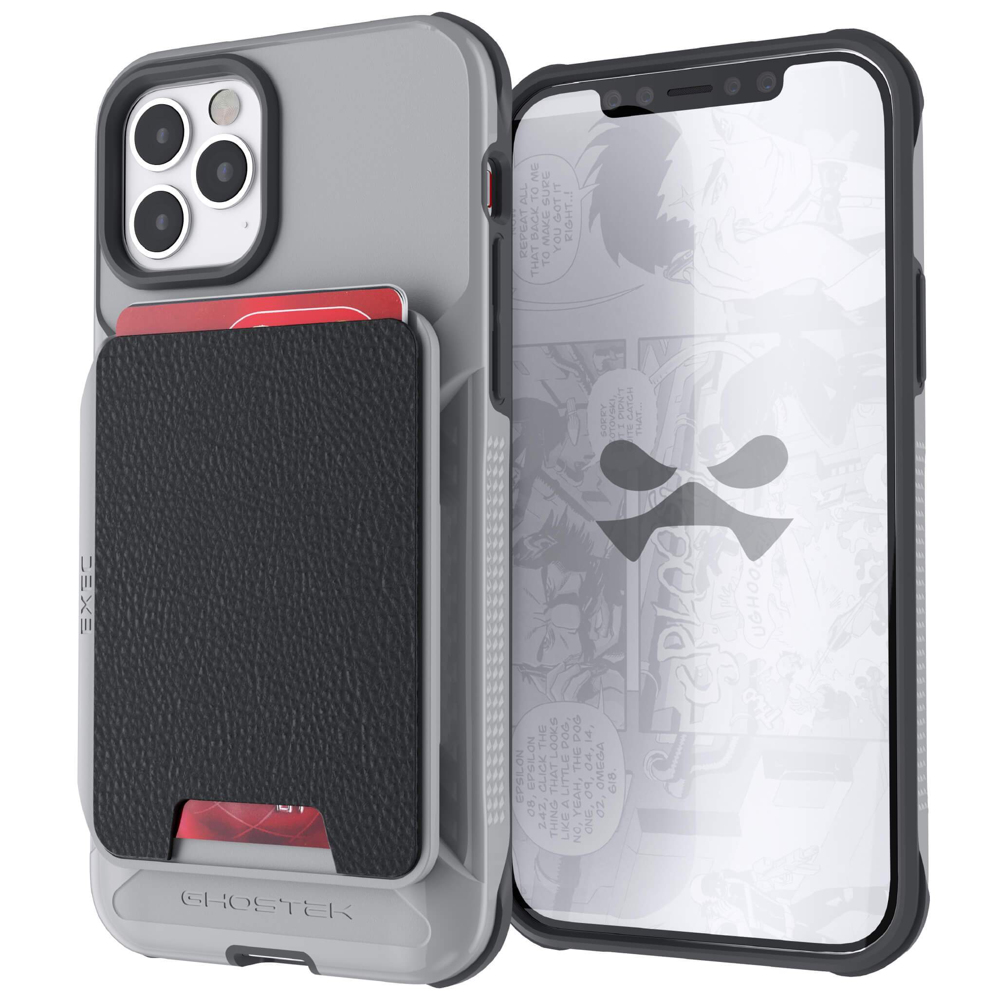 iPhone 12 Pro  - Magnetic Wallet Case with Card Holder [Gray]