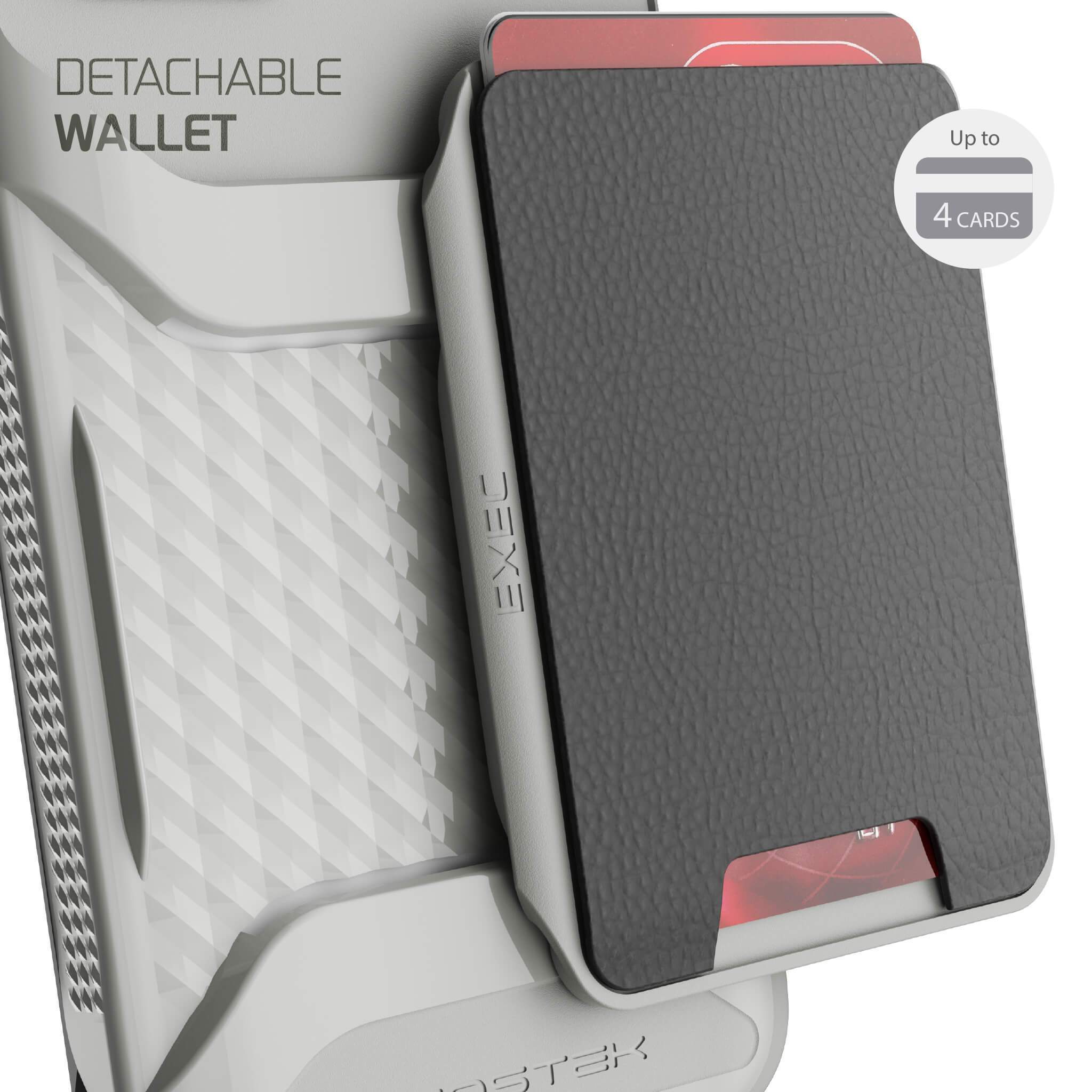 iPhone 12 Pro  - Magnetic Wallet Case with Card Holder [Gray]