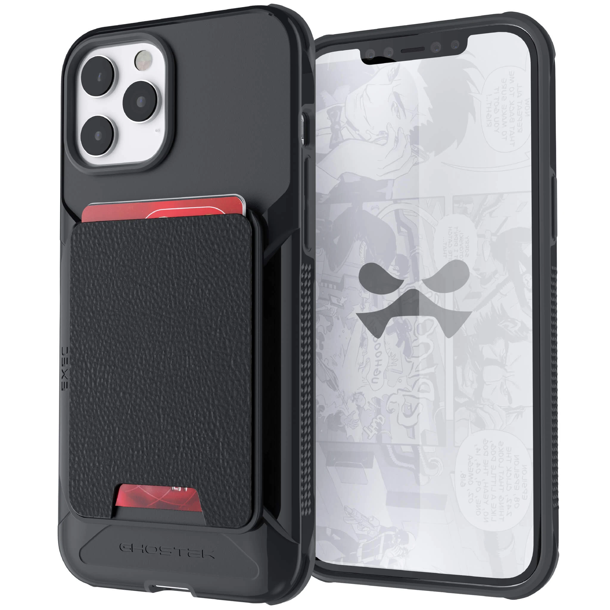 iPhone 12 Pro Max  - Magnetic Wallet Case with Card Holder [Black]