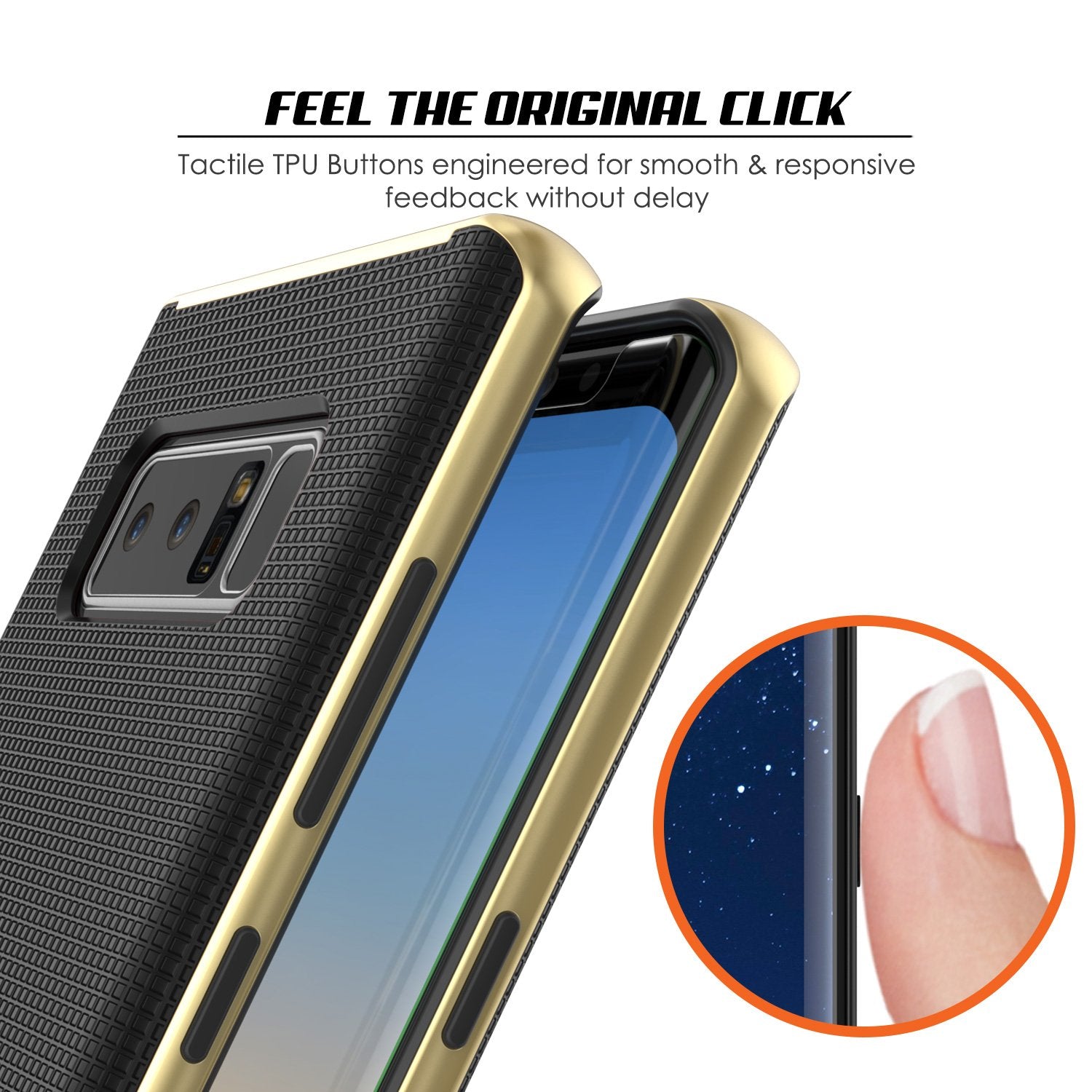 Galaxy Note 8 Screen/Shock Protective Dual Layer Case [Gold]