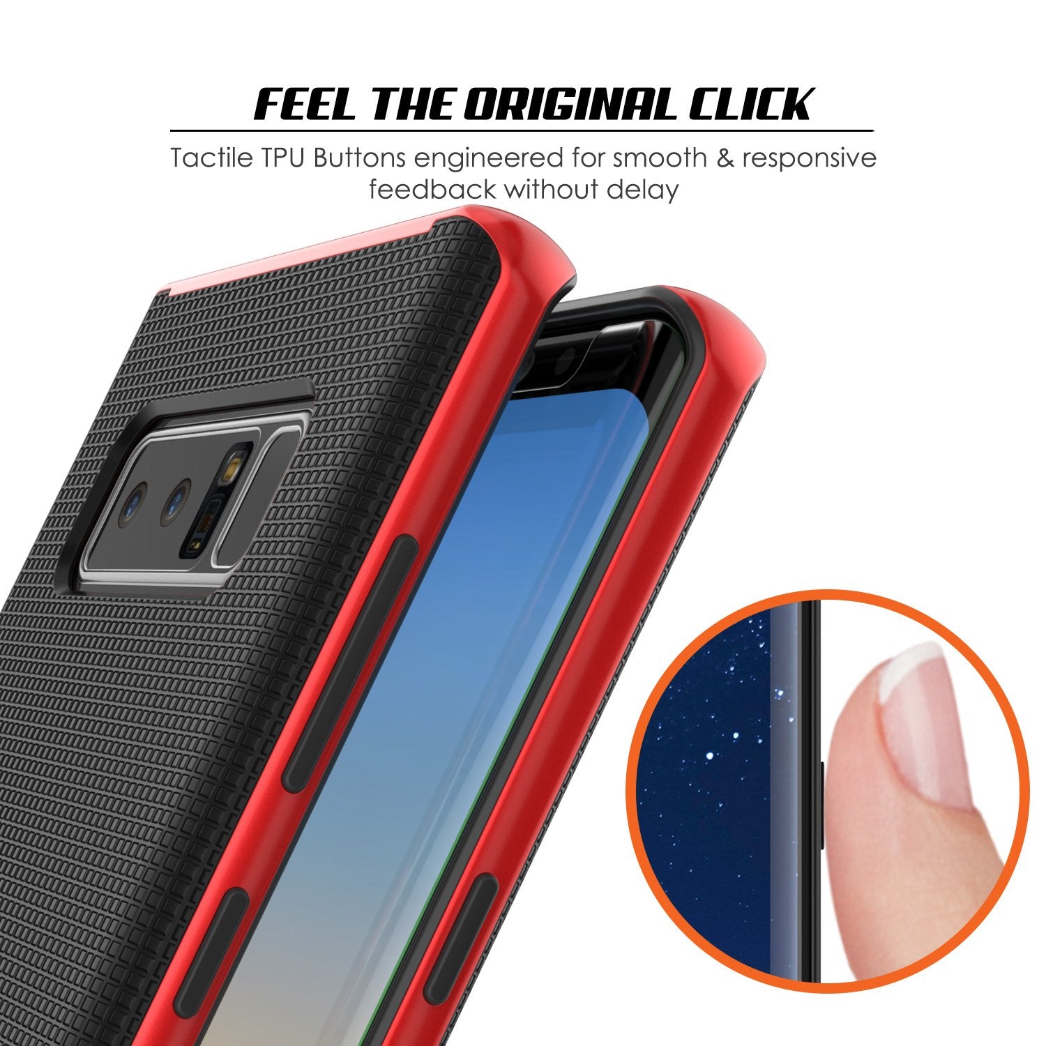 Galaxy Note 8 Screen/Shock Protective Dual Layer Case [Red]