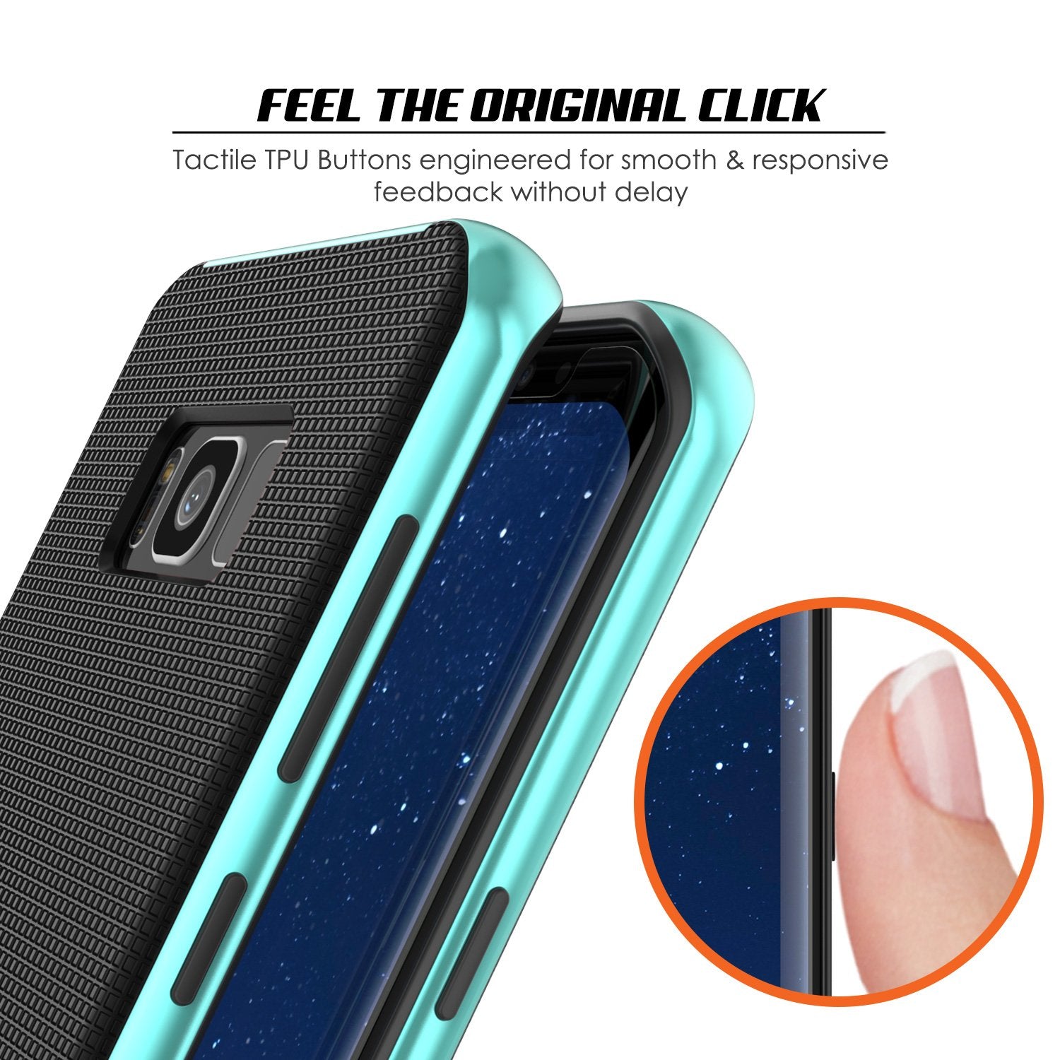 Galaxy S8 Plus Hybrid Shock Drop Proof Dual Layer Metal Case [Teal]