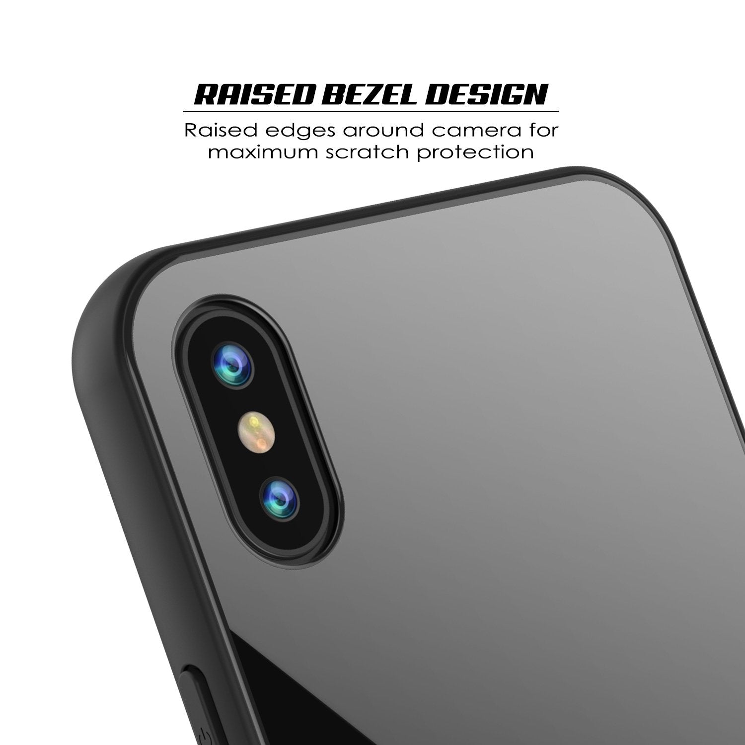 iPhone X Case, Punkcase GlassShield Ultra Thin Protective 9H Full Body Tempered Glass Cover W/ Drop Protection & Non Slip Grip for Apple iPhone 10 [Black]