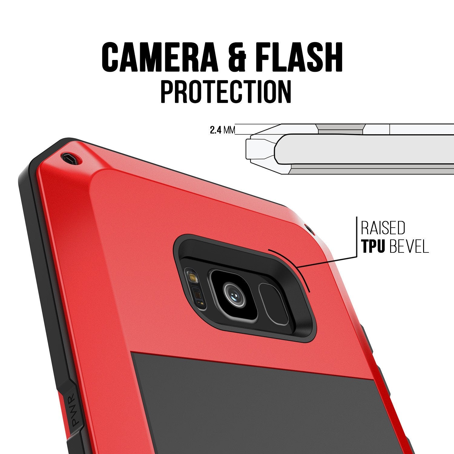 Galaxy S8 Metal Case, Heavy Duty Military Grade Rugged Armor Cover [shock proof] W/ Prime Drop Protection [RED]