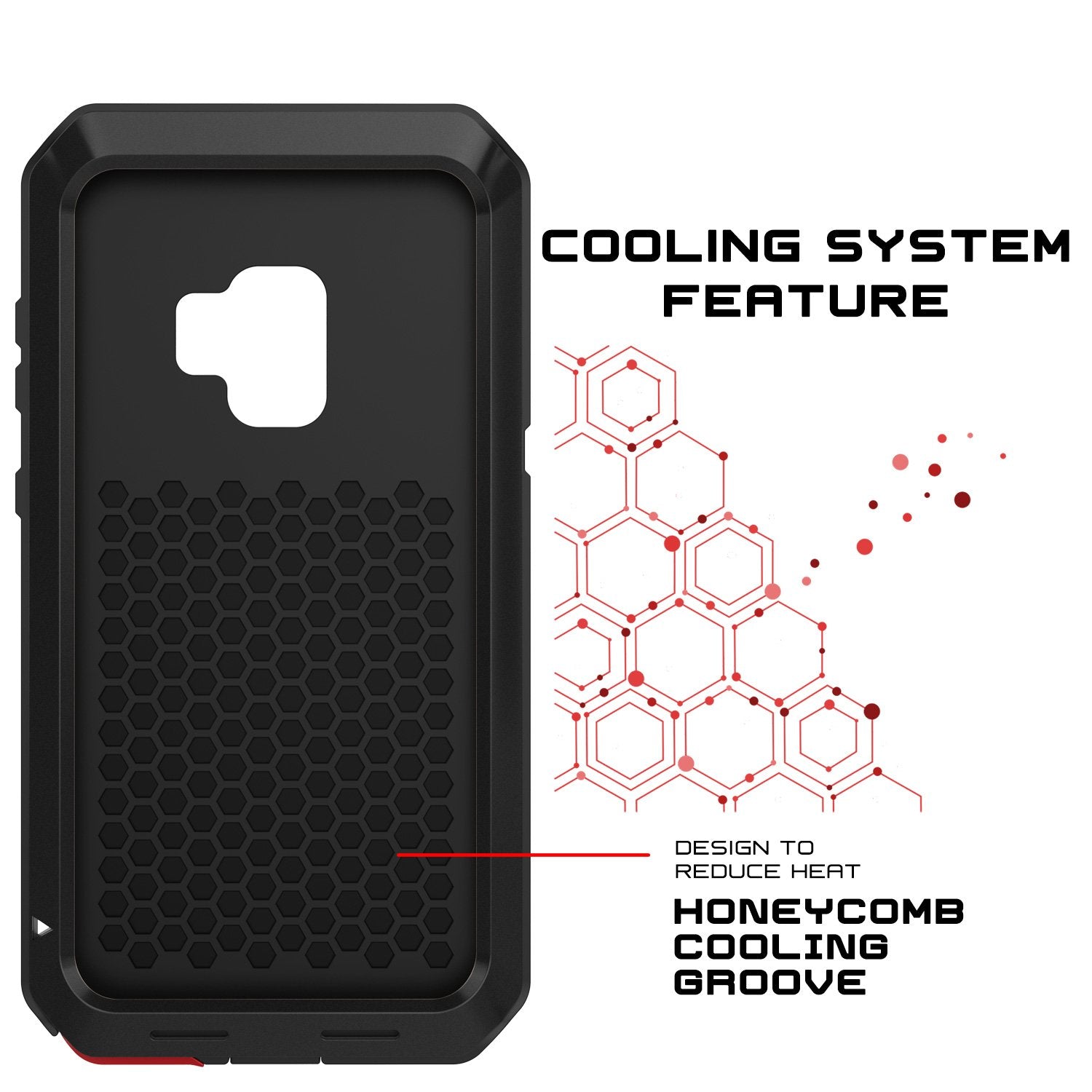Galaxy S9 Hybrid Drop Proof TPU Design Metal Case [Black]