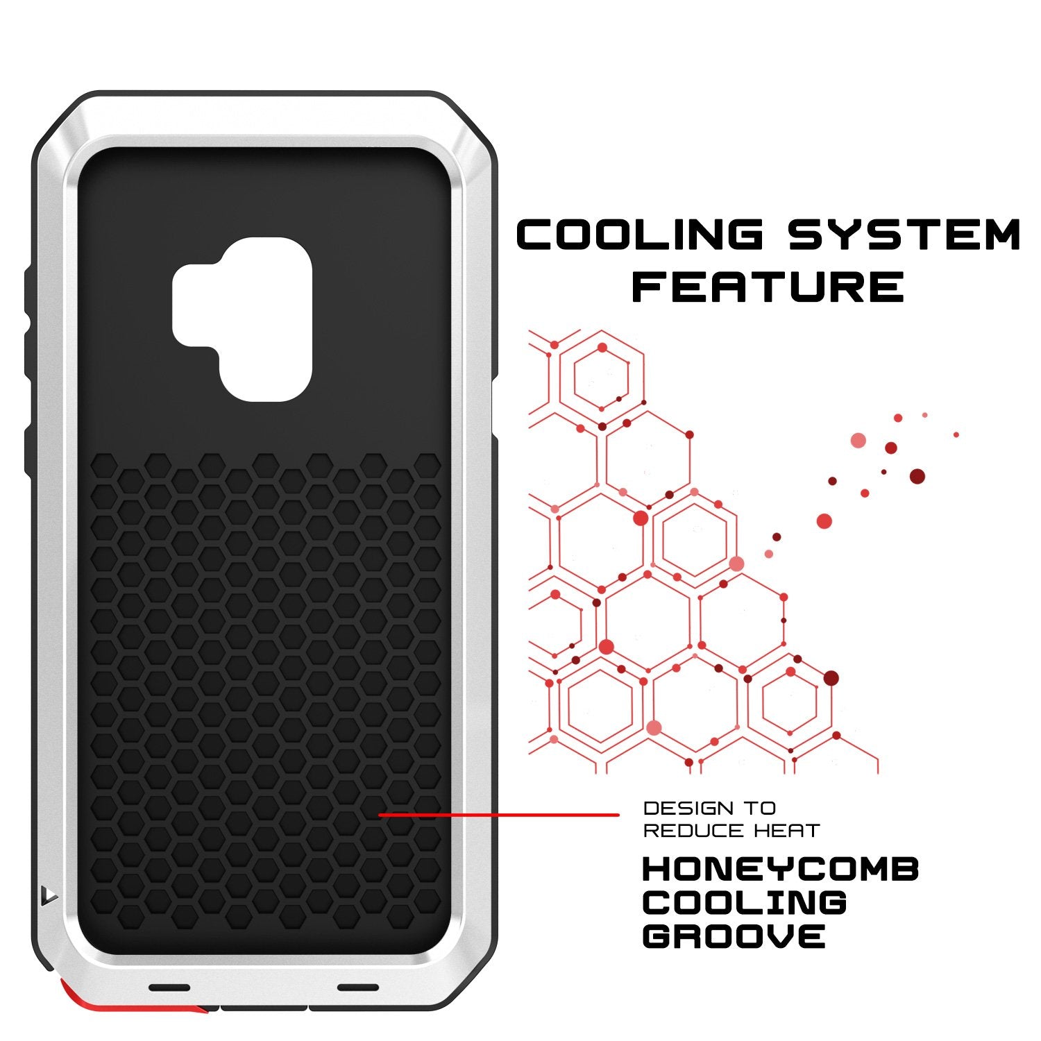 Galaxy S9 Plus Hybrid Shock Drop Proof Metal Armor Cover [White]