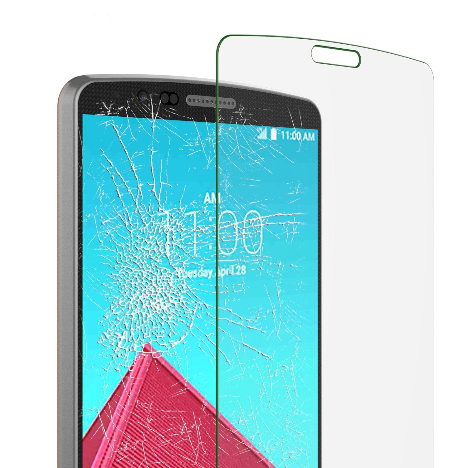 LG G4 Punkcase Glass SHIELD Tempered Glass Screen Protector 0.33mm Thick 9H Glass