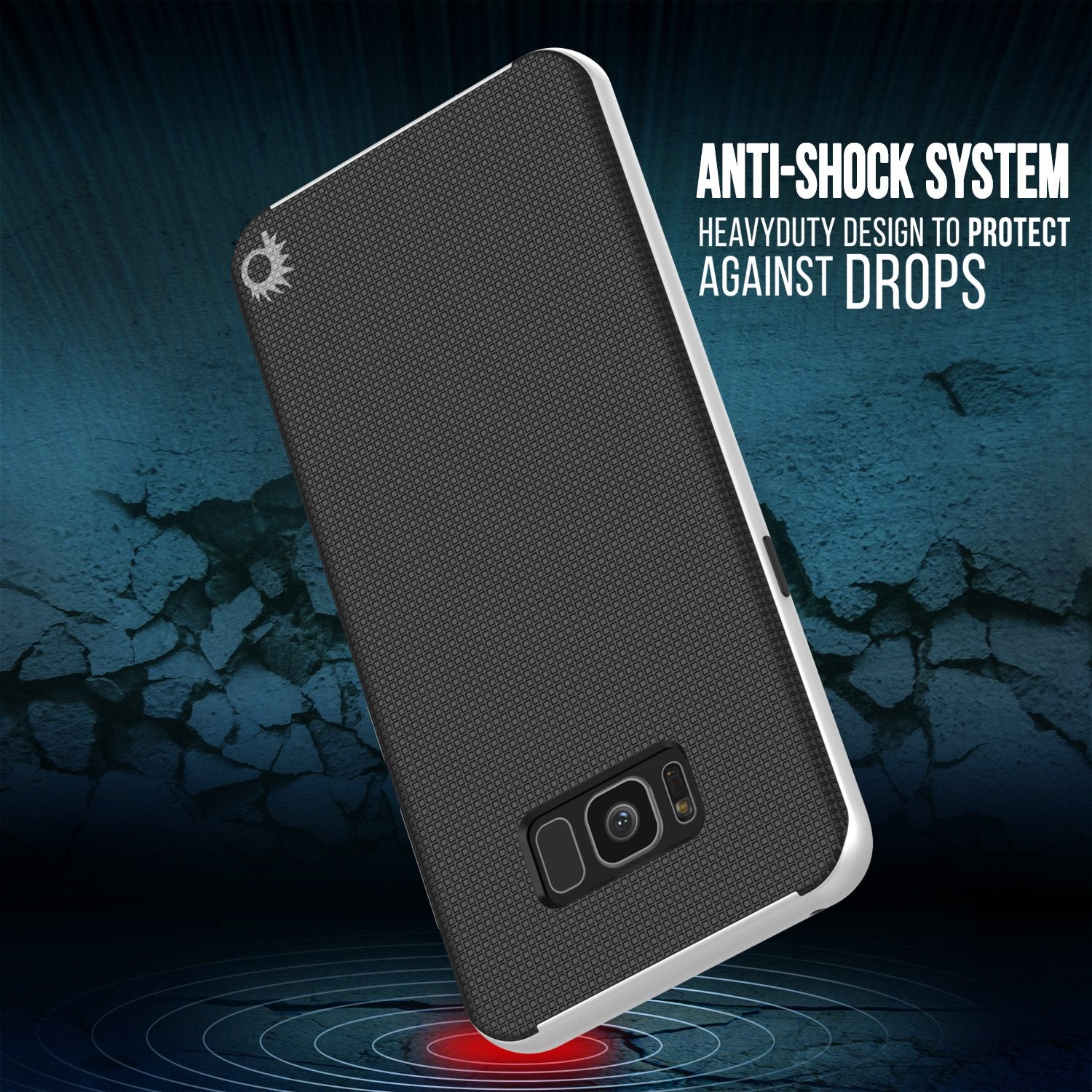 Galaxy S8 Plus Hybrid Shock Drop Proof  Slim-Fit Case [White]