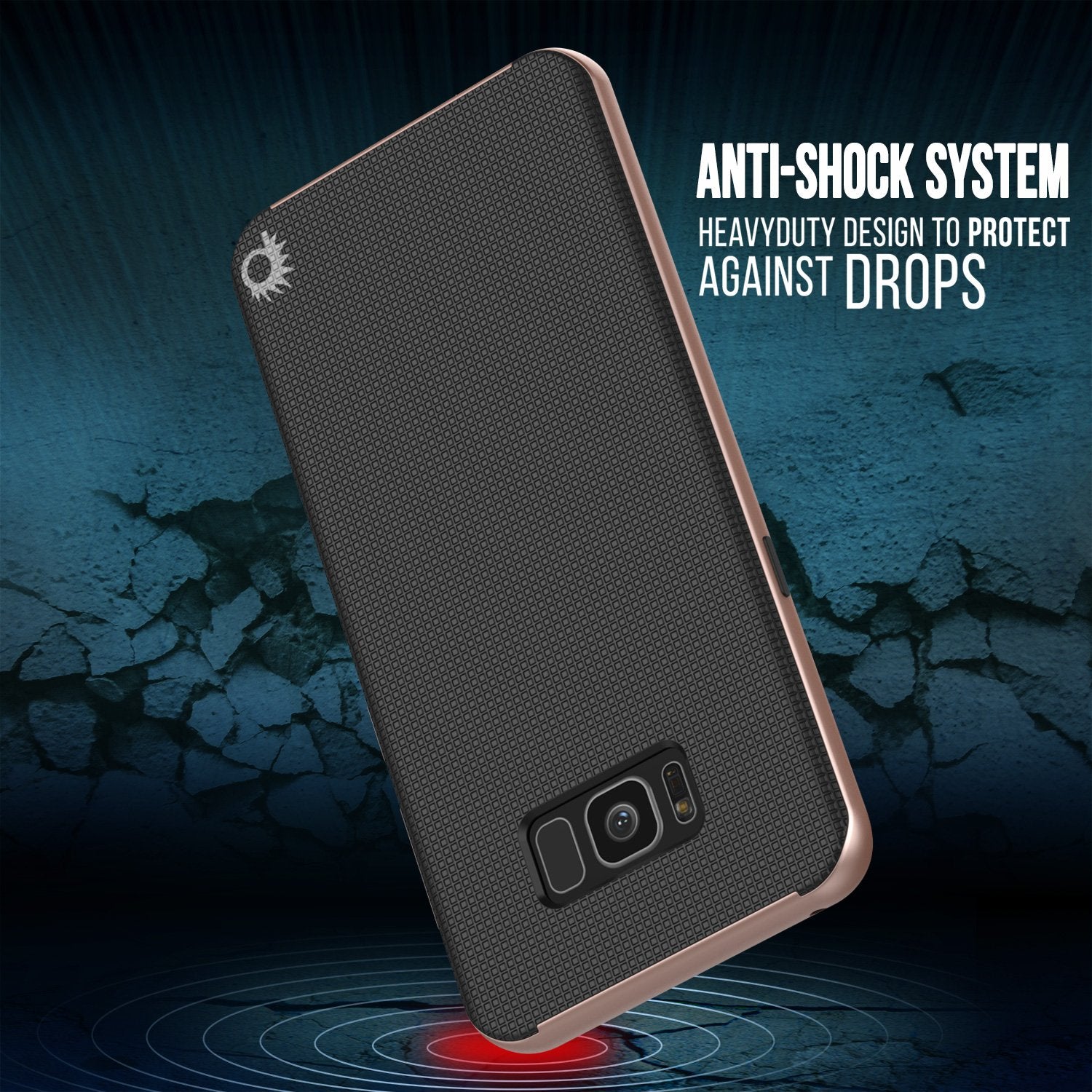 Galaxy S8 Plus Hybrid Shock Drop Proof  Slim-Fit Case [Rose Gold]