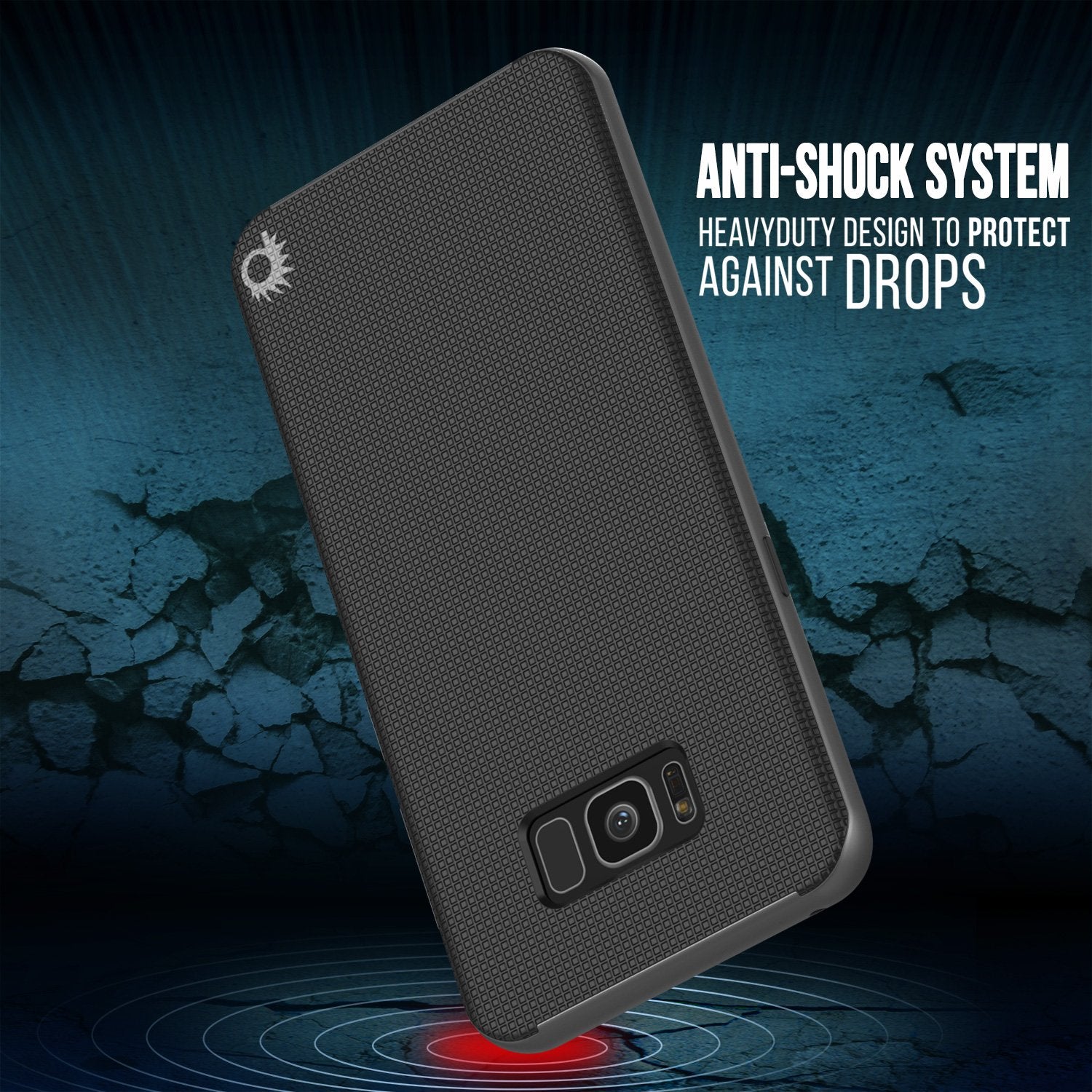 Galaxy S8 Plus Hybrid Shock Drop Proof Dual Layer Metal Case [Grey]