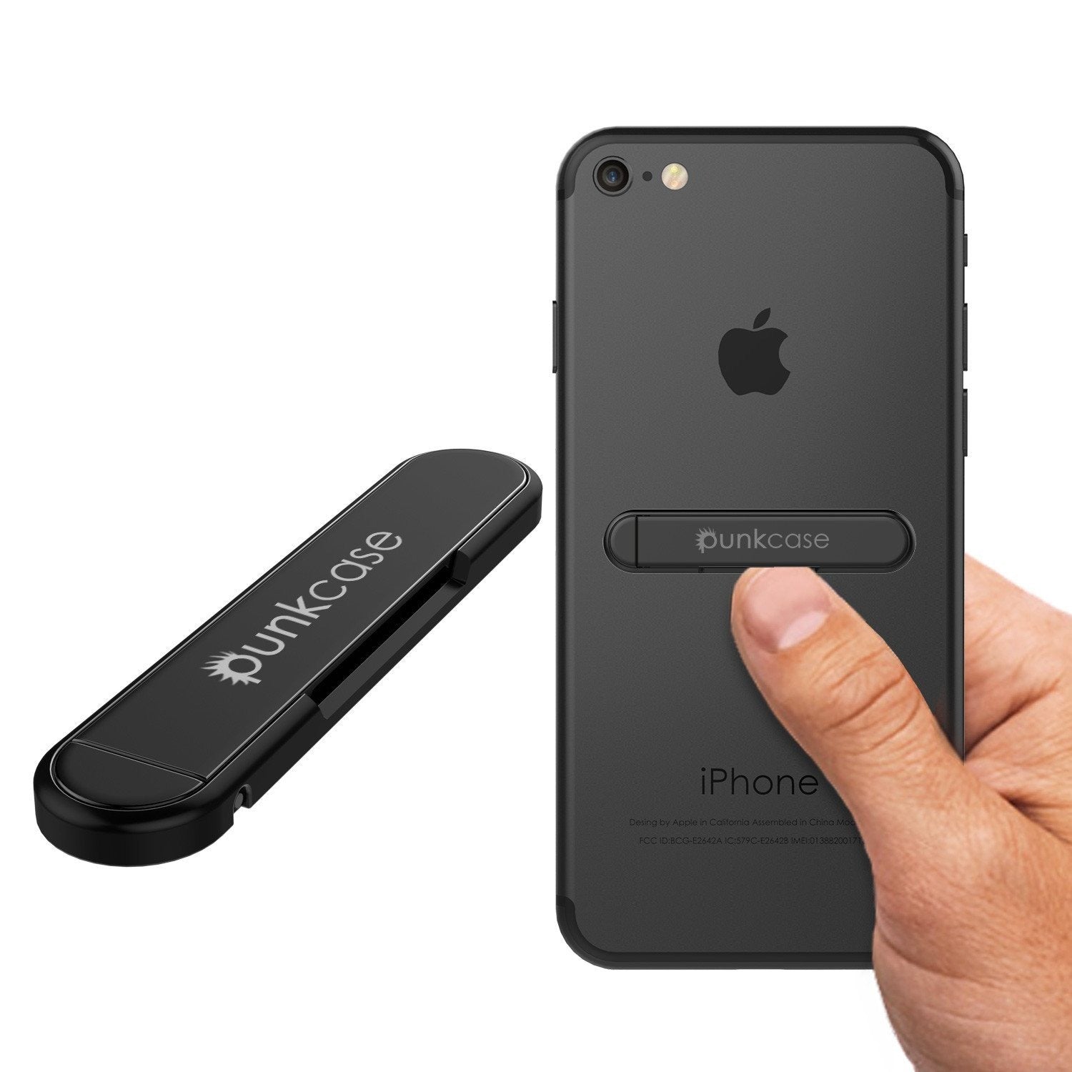 PUNKCASE FlickStick Universal Cell Phone Kickstand Case (Black)