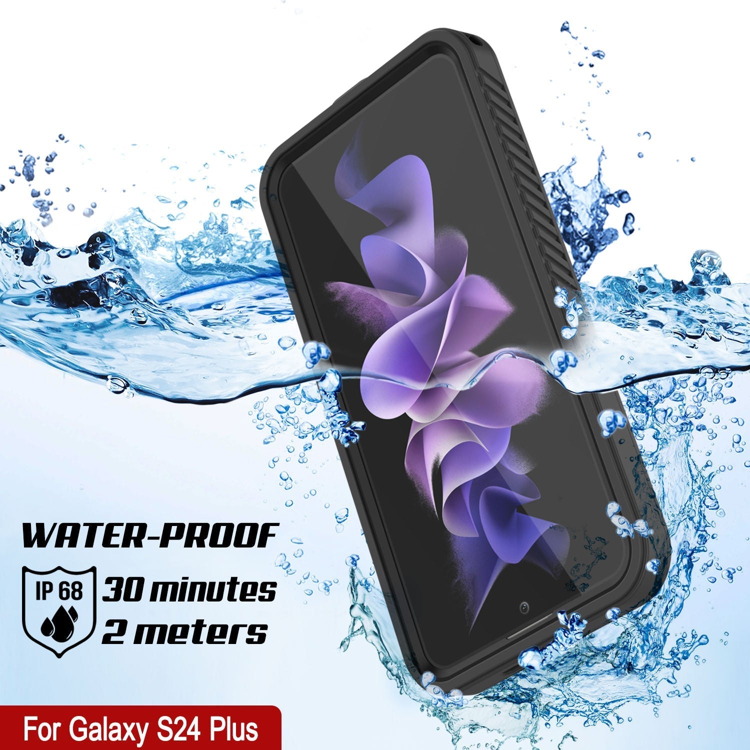 Galaxy S24+ Plus Water/ Shockproof [Extreme Series] With Screen Protector Case [Black]