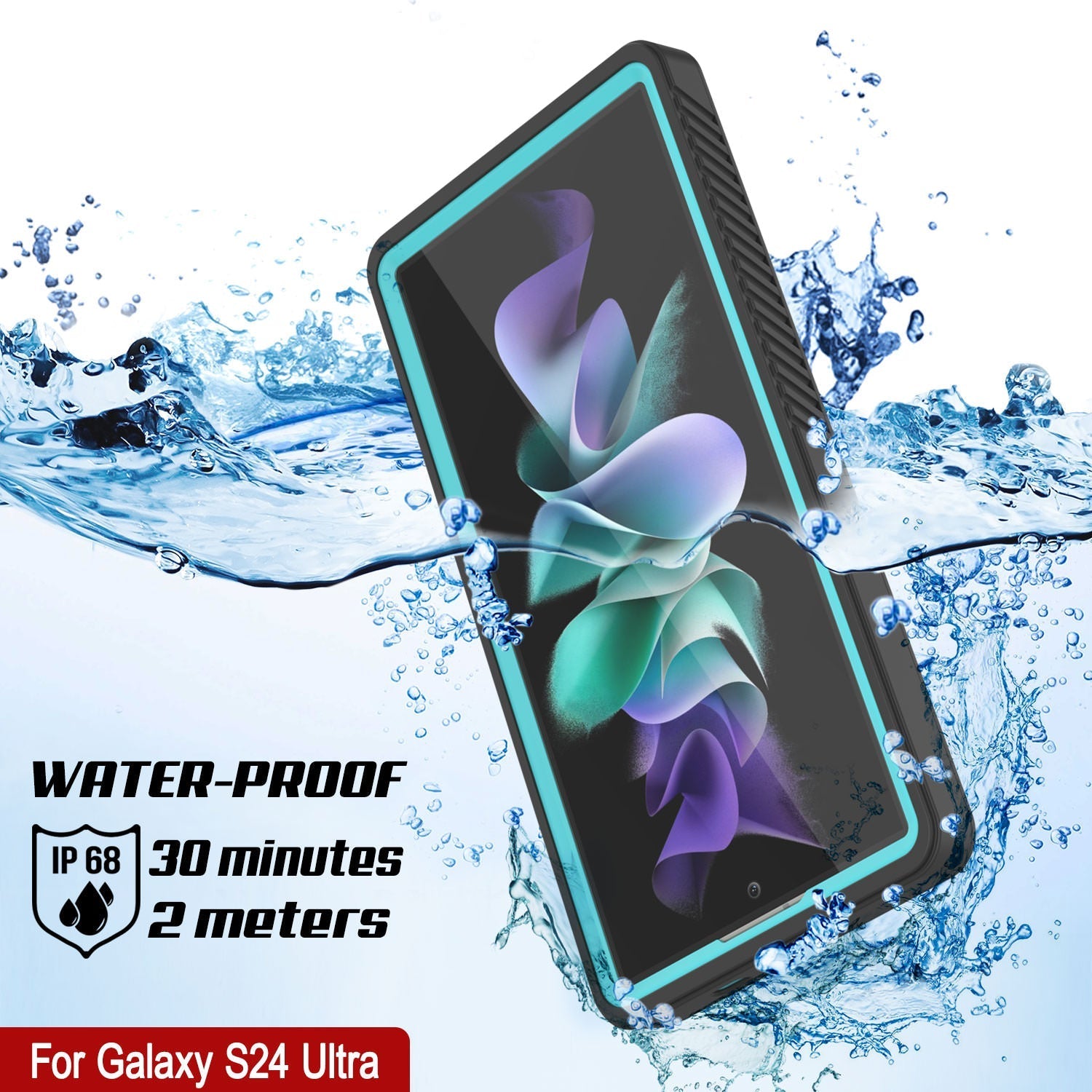 Galaxy S24 Ultra Water/ Shock/ Snowproof [Extreme Series]  Screen Protector Case [Teal]