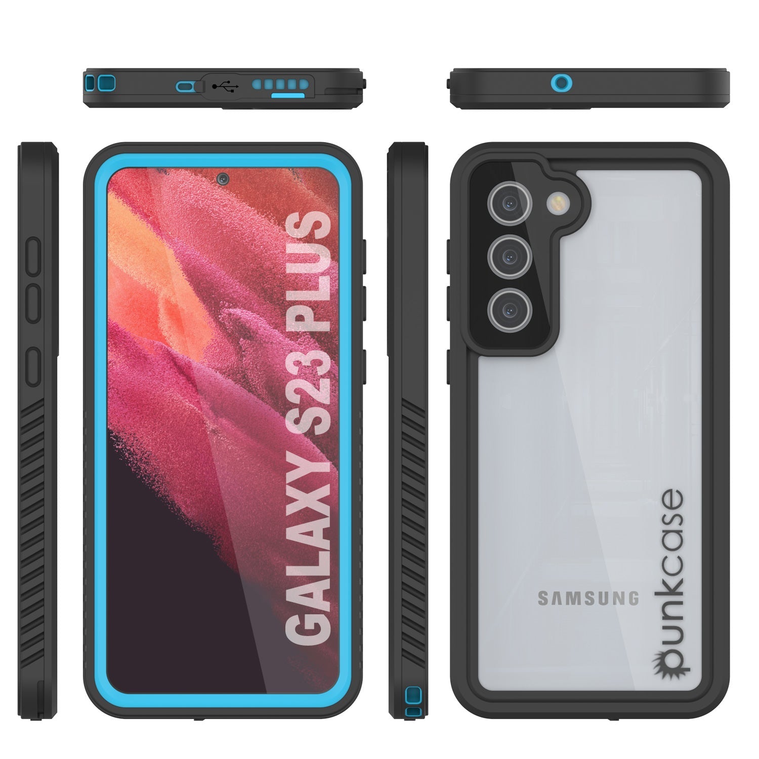 Galaxy S23+ Plus Water/ Shock/ Snow/ dirt proof [Extreme Series] Slim Case [Light Blue]