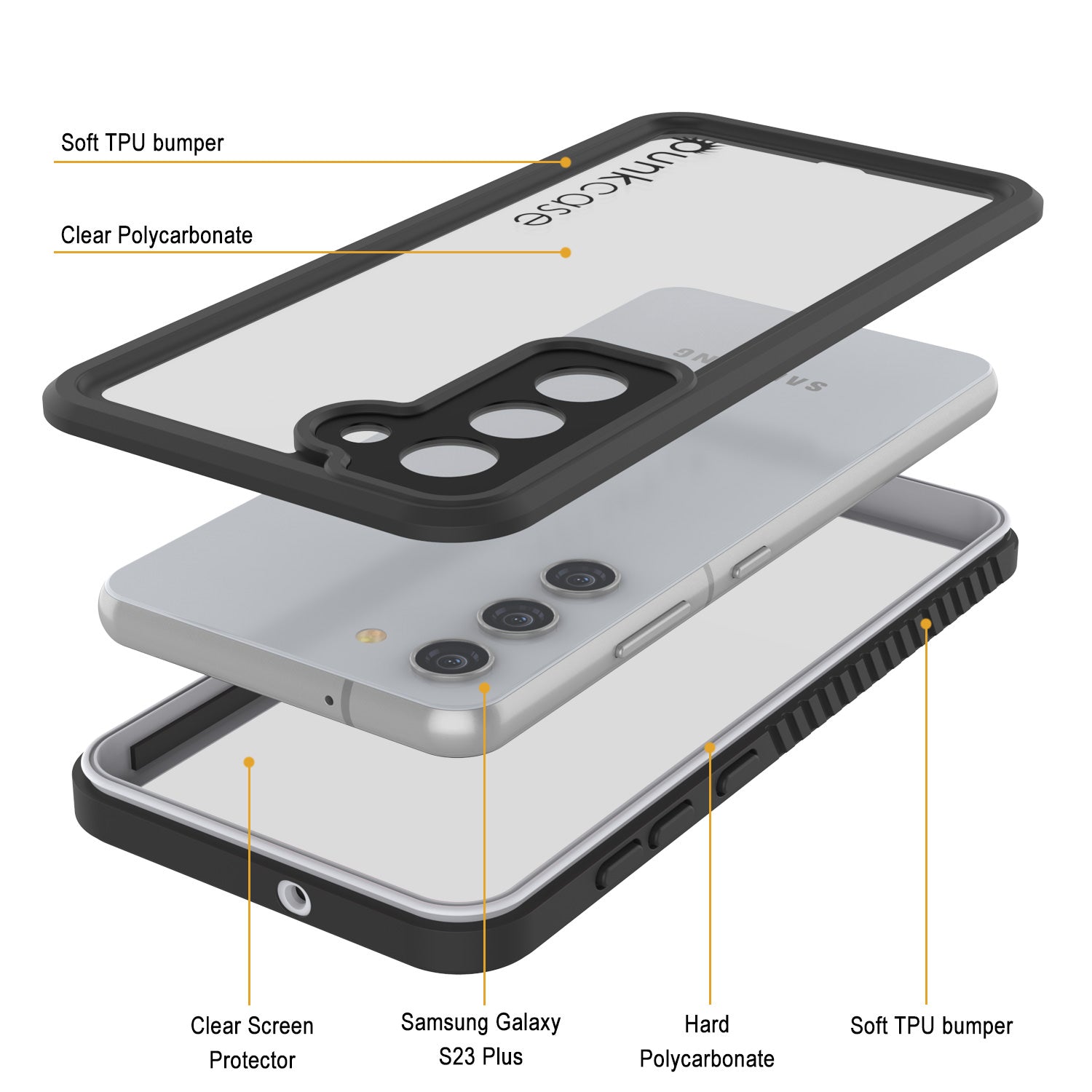 Galaxy S23+ Plus Water/ Shock/ Snow/ dirt proof [Extreme Series] Punkcase Slim Case [White]