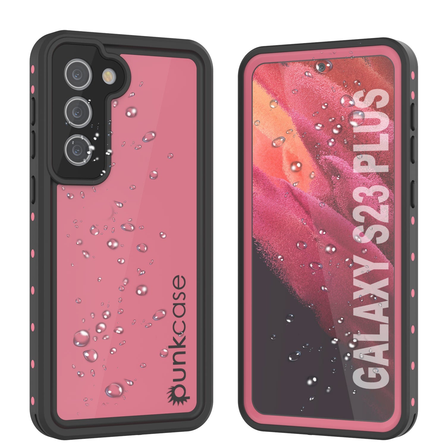 Galaxy S23+ Plus Waterproof Case PunkCase StudStar Pink Thin 6.6ft Underwater IP68 Shock/Snow Proof