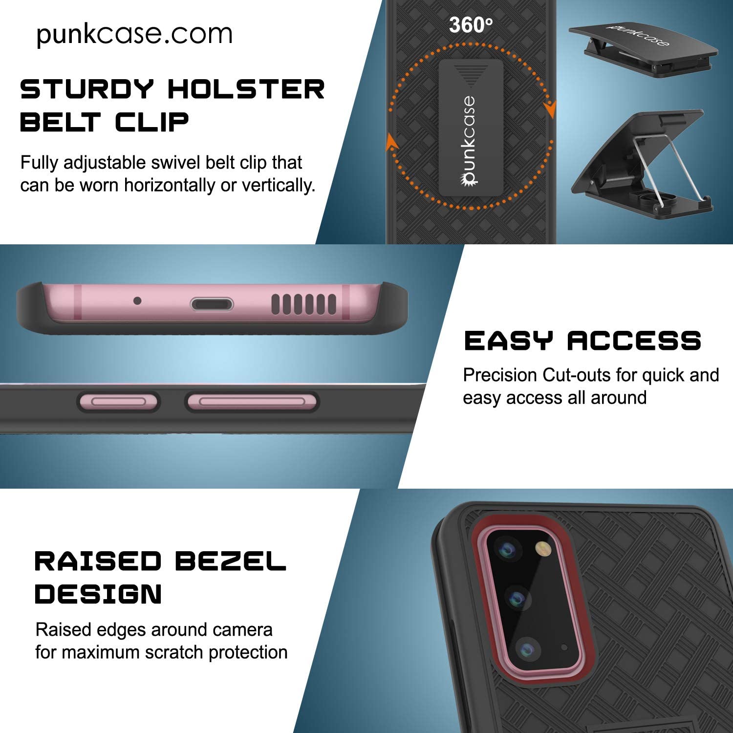 Galaxy S24 Case, Punkcase Holster Belt Clip With Screen Protector [Purple]