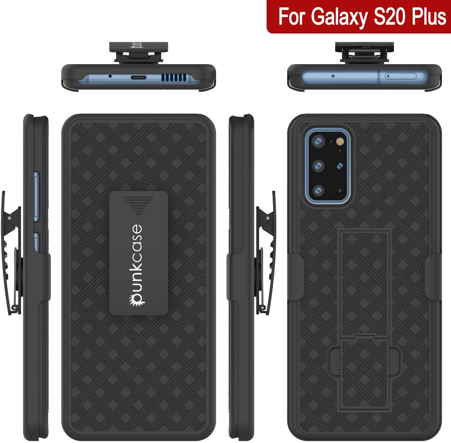 Galaxy S24 Plus Case, Punkcase Holster Belt Clip With Screen Protector [Yellow]