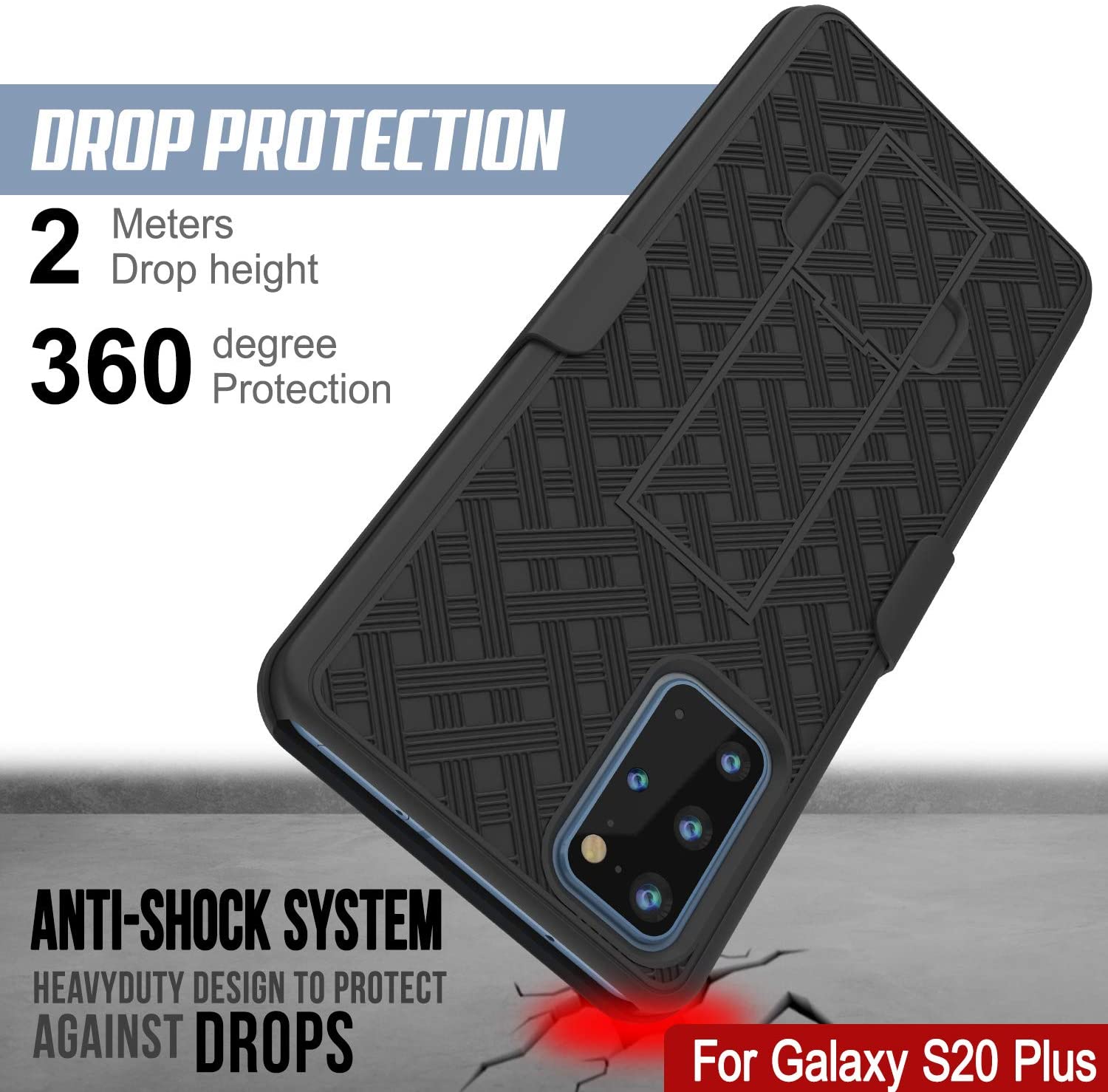 Galaxy S24 Plus Case, Punkcase Holster Belt Clip With Screen Protector [Yellow]