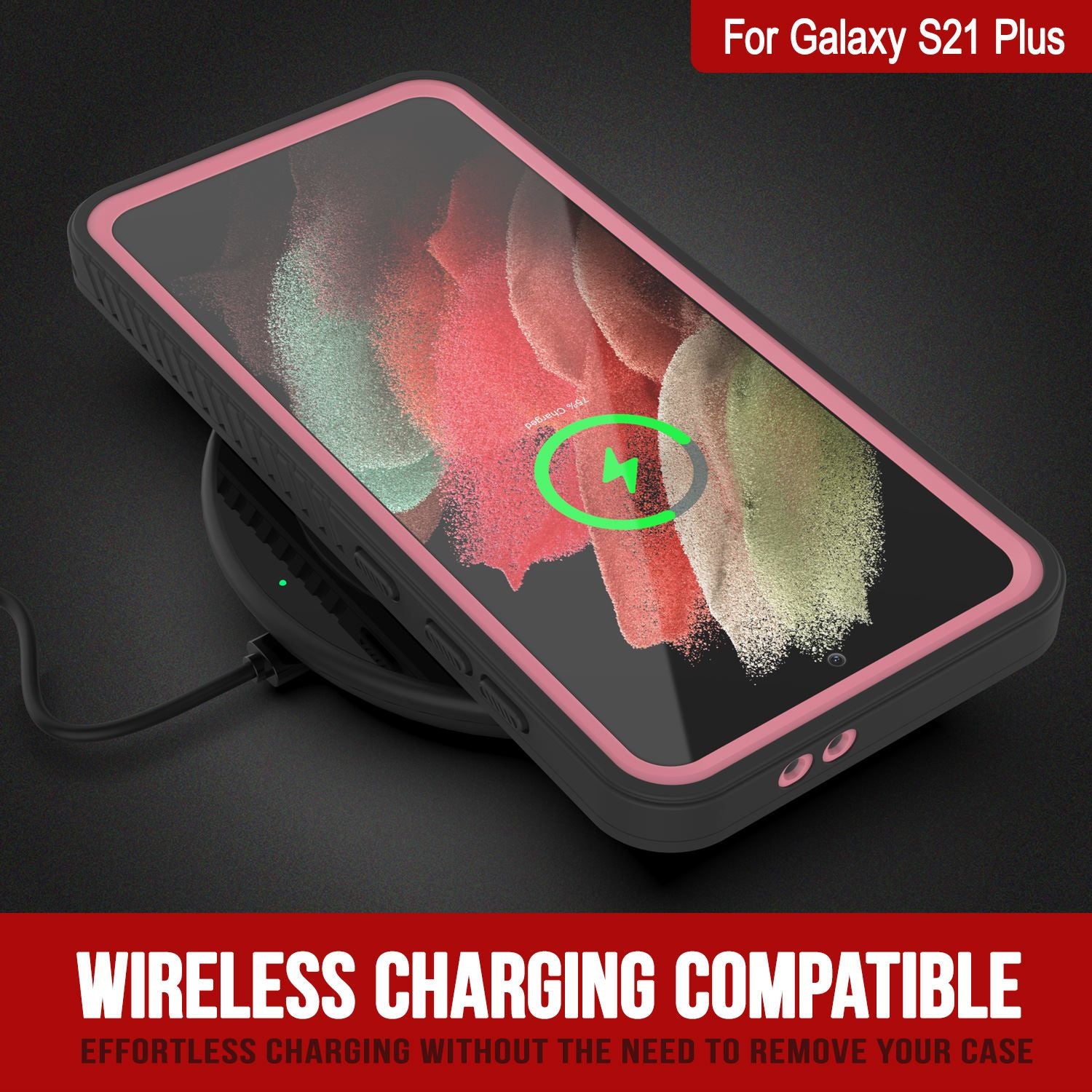 Galaxy S21+ Plus Water/Shock/Snowproof [Extreme Series] Slim Screen Protector Case [Pink]