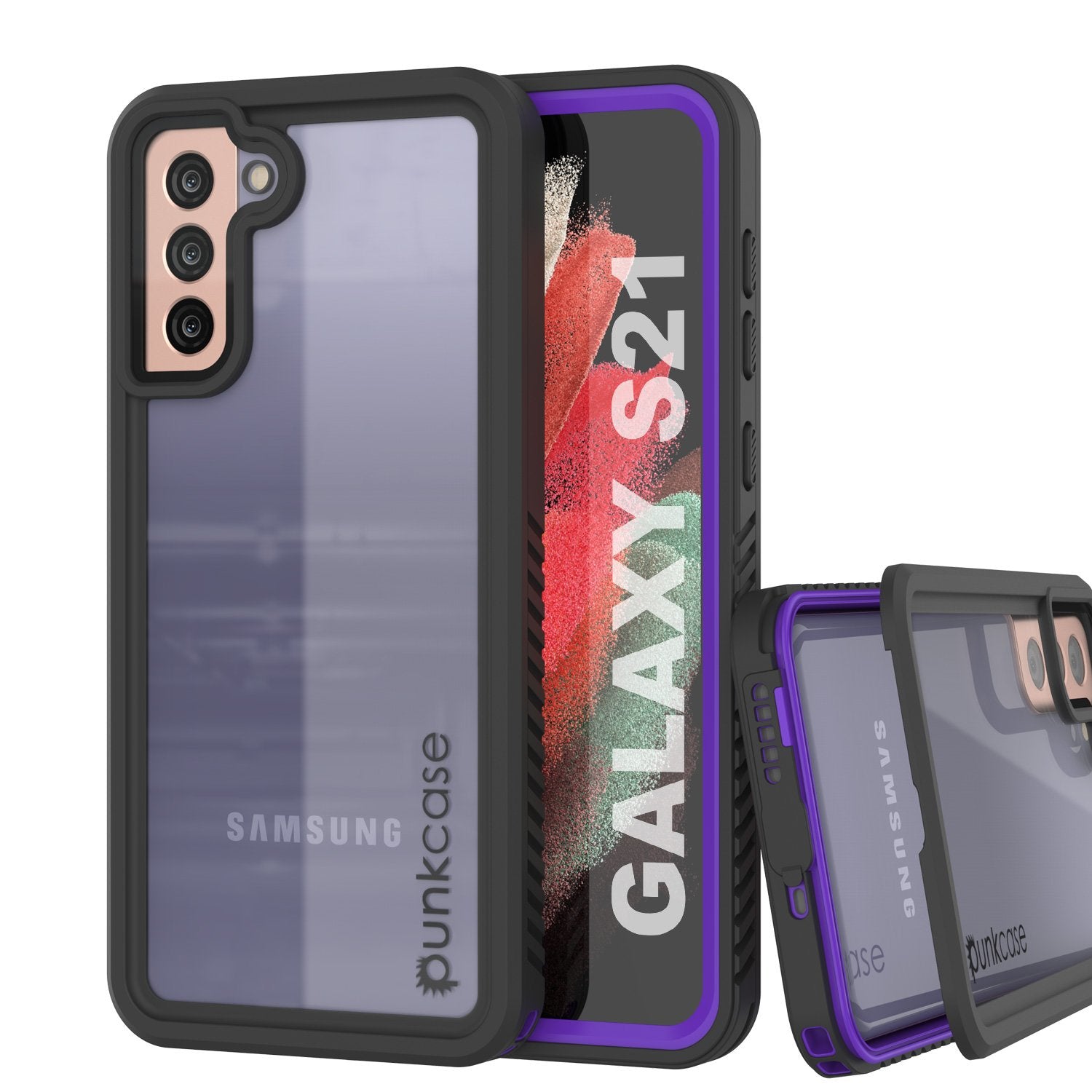 Galaxy S21 Water/Shockproof [Extreme Series] Slim Screen Protector Case [Purple]