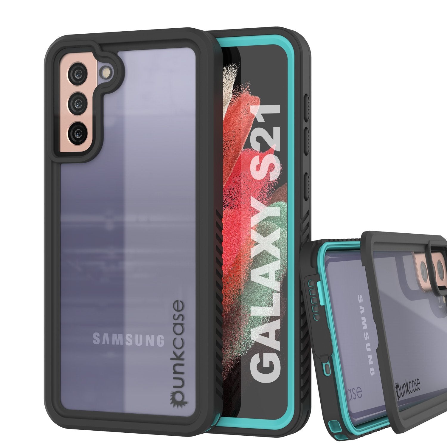 Galaxy S21 Water/Shock/Snowproof [Extreme Series]  Screen Protector Case [Teal]