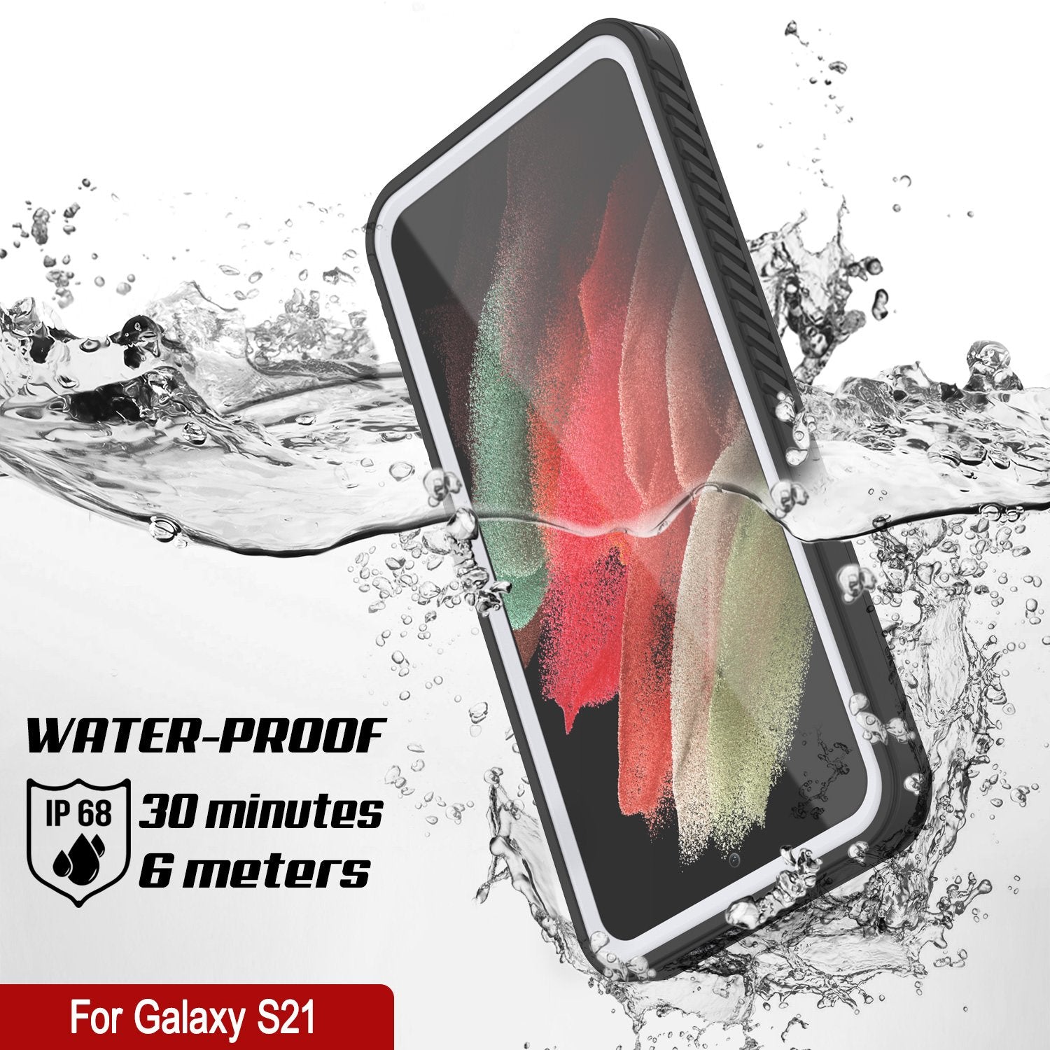Galaxy S21 Water/Shock/Snow/dirt proof [Extreme Series] Punkcase Slim Case [White]