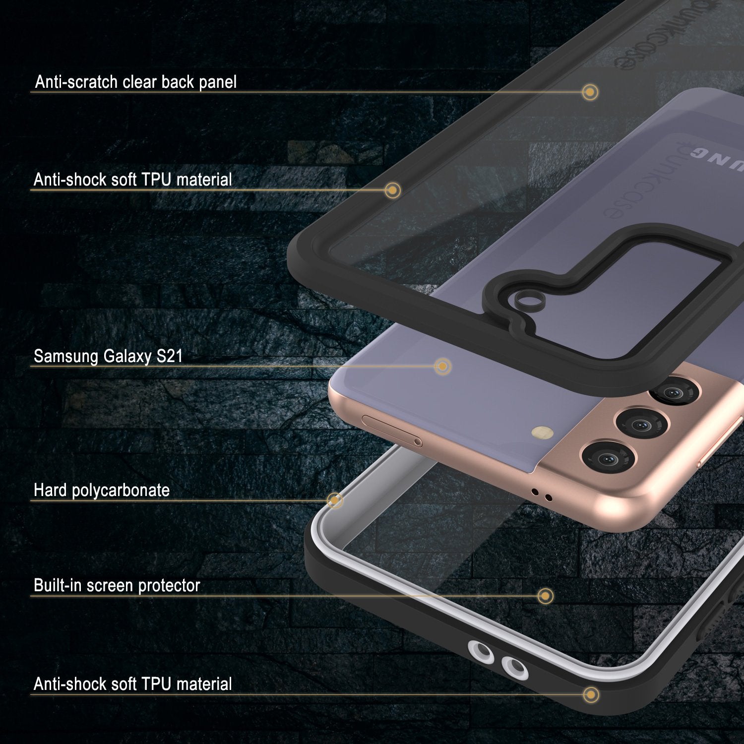 Galaxy S21 Water/Shock/Snow/dirt proof [Extreme Series] Punkcase Slim Case [White]