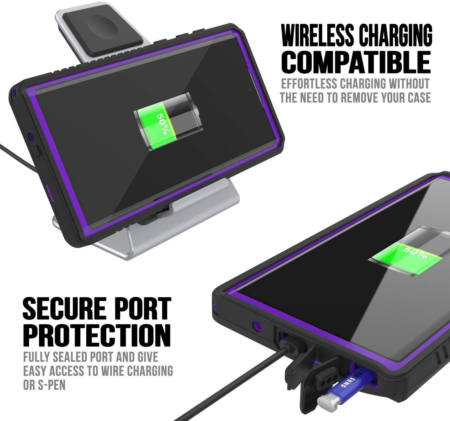 Galaxy Note 10 Case, Punkcase [Extreme Series] Armor Cover W/ Built In Screen Protector [Purple]