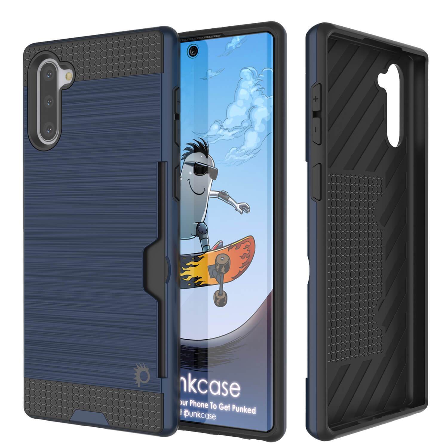 Galaxy Note 10 Case, PUNKcase [SLOT Series] Slim Fit  Samsung Note 10 [Navy]