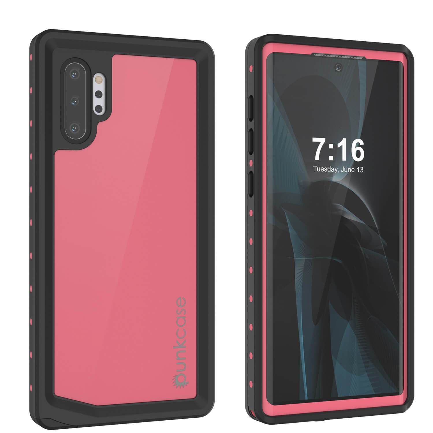 Galaxy Note 10+ Plus Waterproof Case, Punkcase Studstar Pink Thin Armor Cover