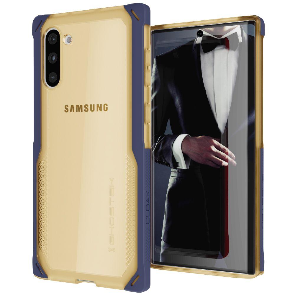CLOAK 4 for Galaxy Note 10 Shockproof Hybrid Case [Blue-Gold]