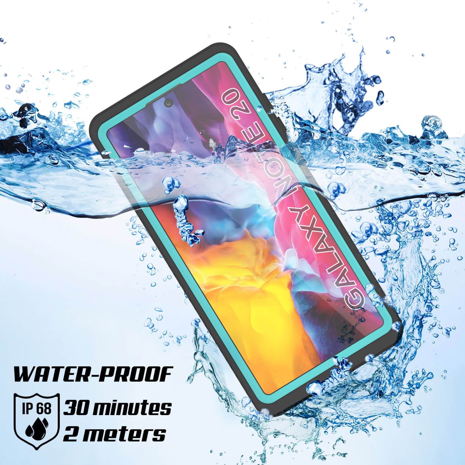 Galaxy Note 20 Case, Punkcase [Extreme Series] Armor Cover W/ Built In Screen Protector [Teal]