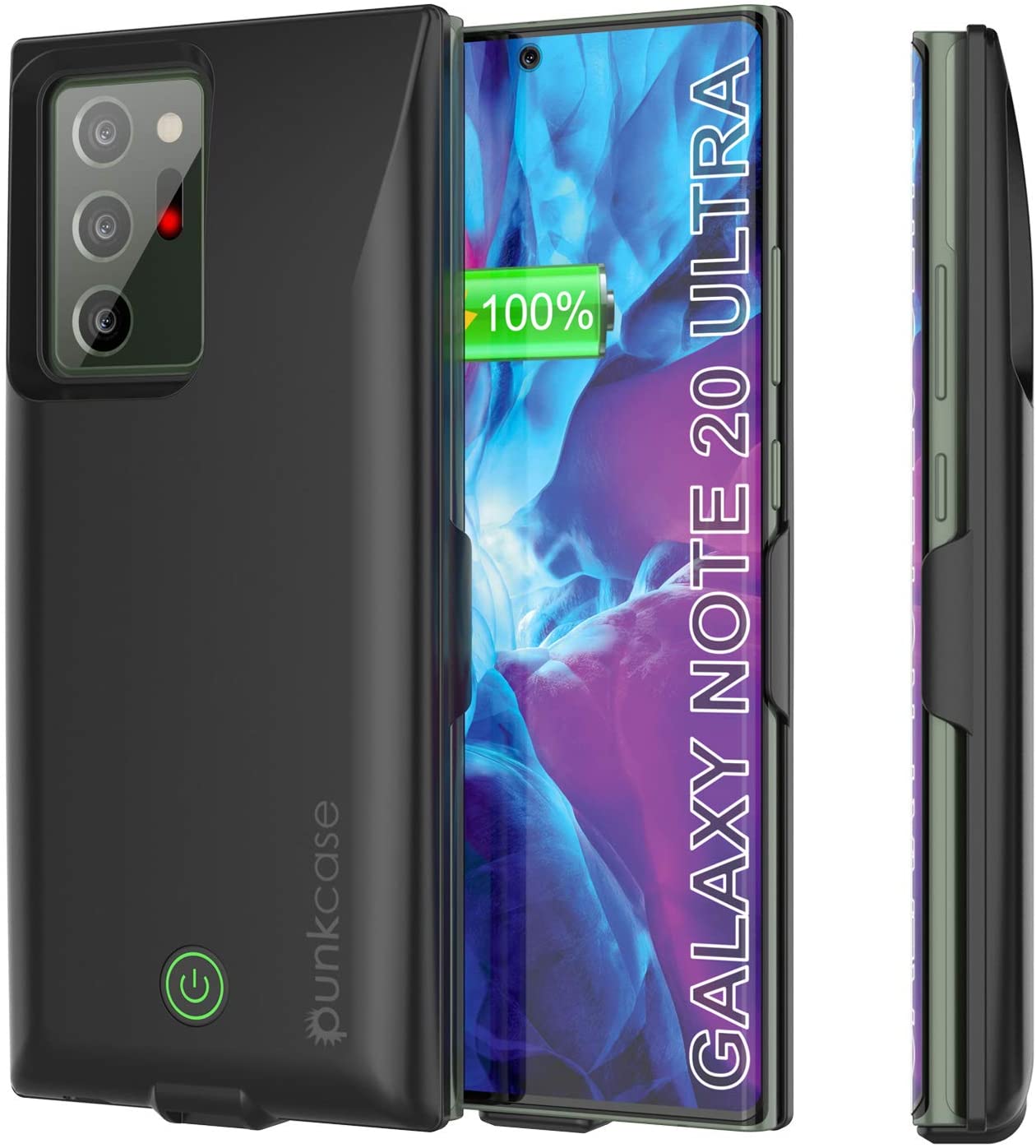 Galaxy Note 20 Ultra 6000mAH Battery Charger PunkJuice 2.0 Slim Case [Black]