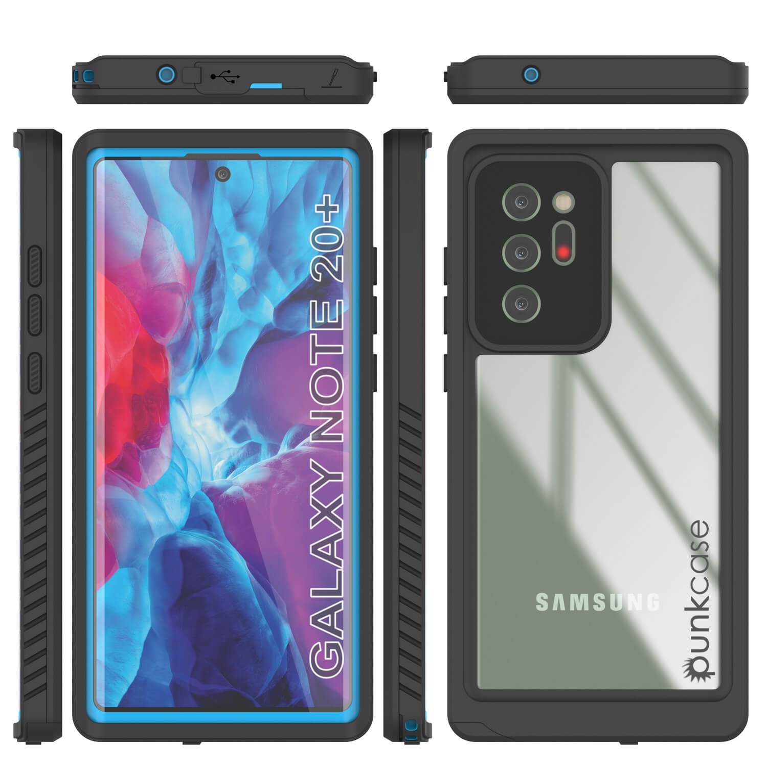 Galaxy Note 20 Ultra Case, Punkcase [Extreme Series] Armor Cover W/ Built In Screen Protector [Light Blue]