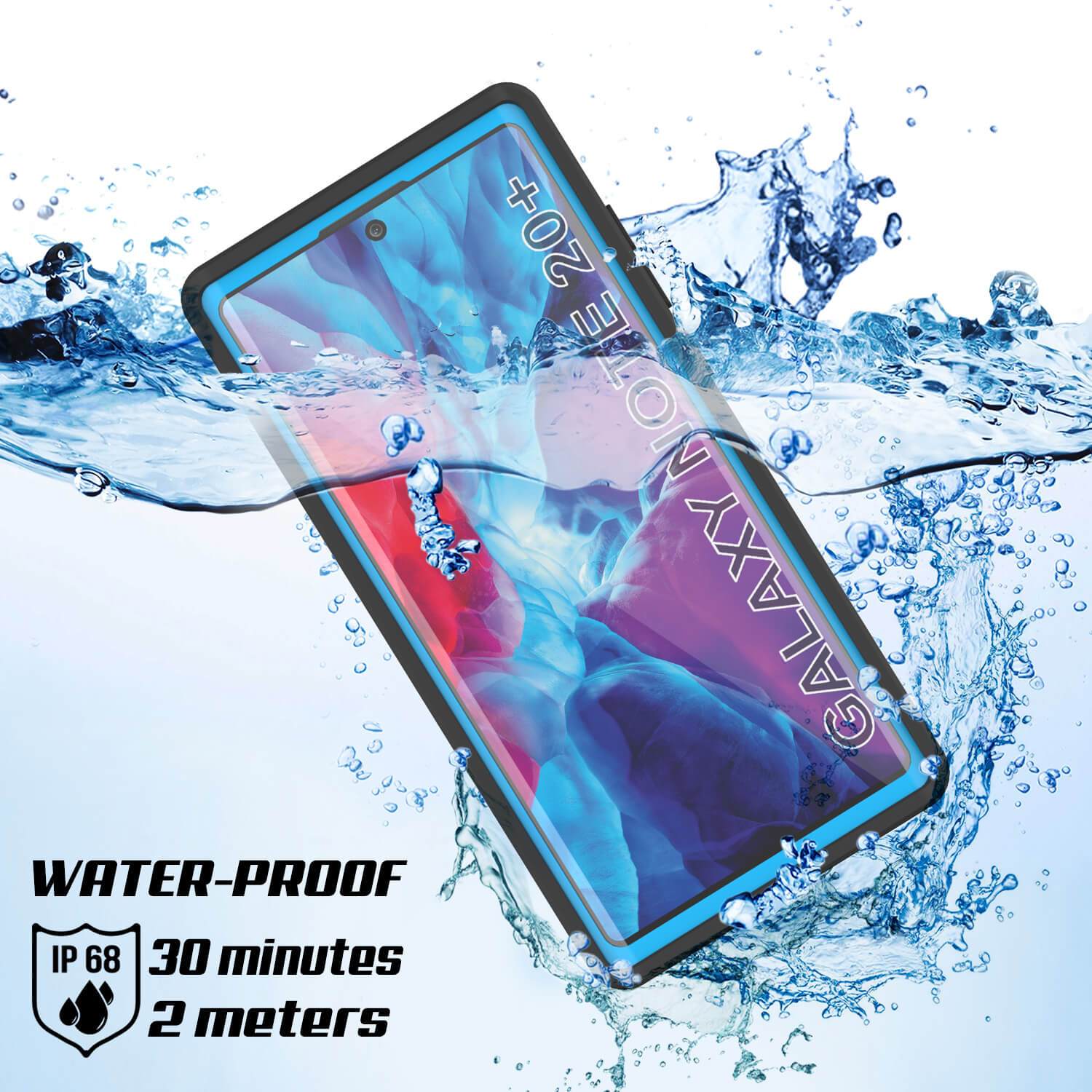 Galaxy Note 20 Ultra Waterproof Case, Punkcase Studstar Light Blue Thin Armor Cover
