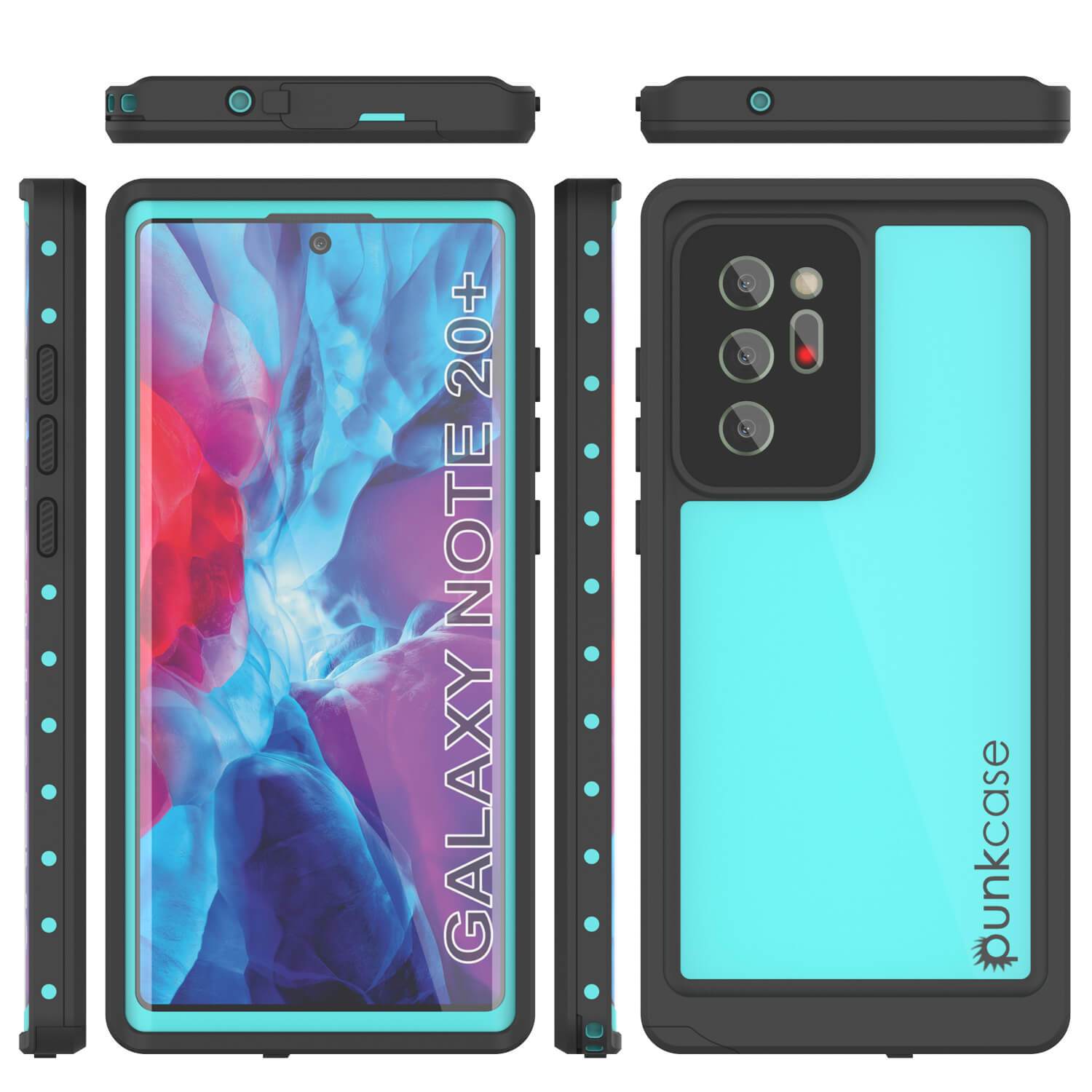 Galaxy Note 20 Ultra Waterproof Case, Punkcase Studstar Series Teal Thin Armor Cover