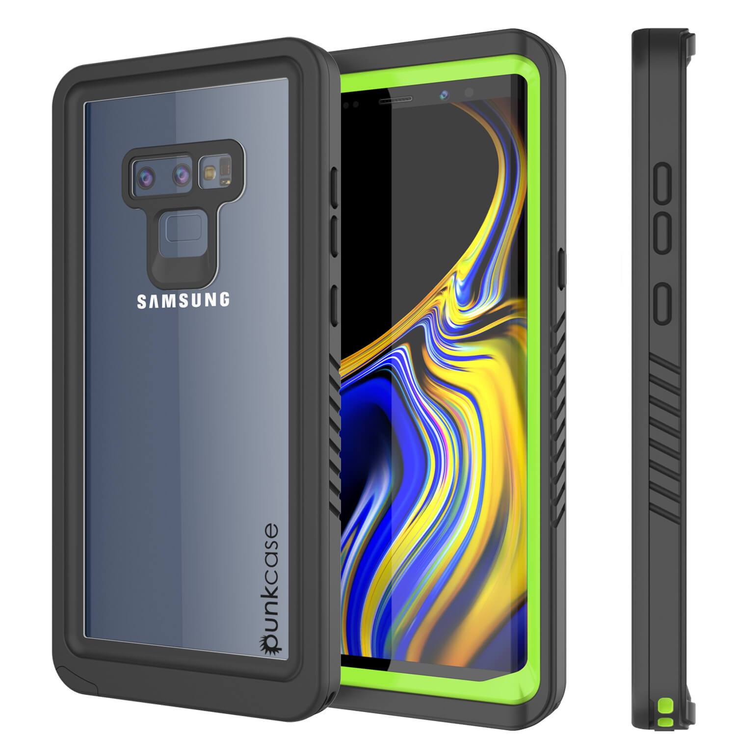 Galaxy Note 9 Case, Punkcase [Extreme Series] Armor Cover W/ Built In Screen Protector [Light Green]