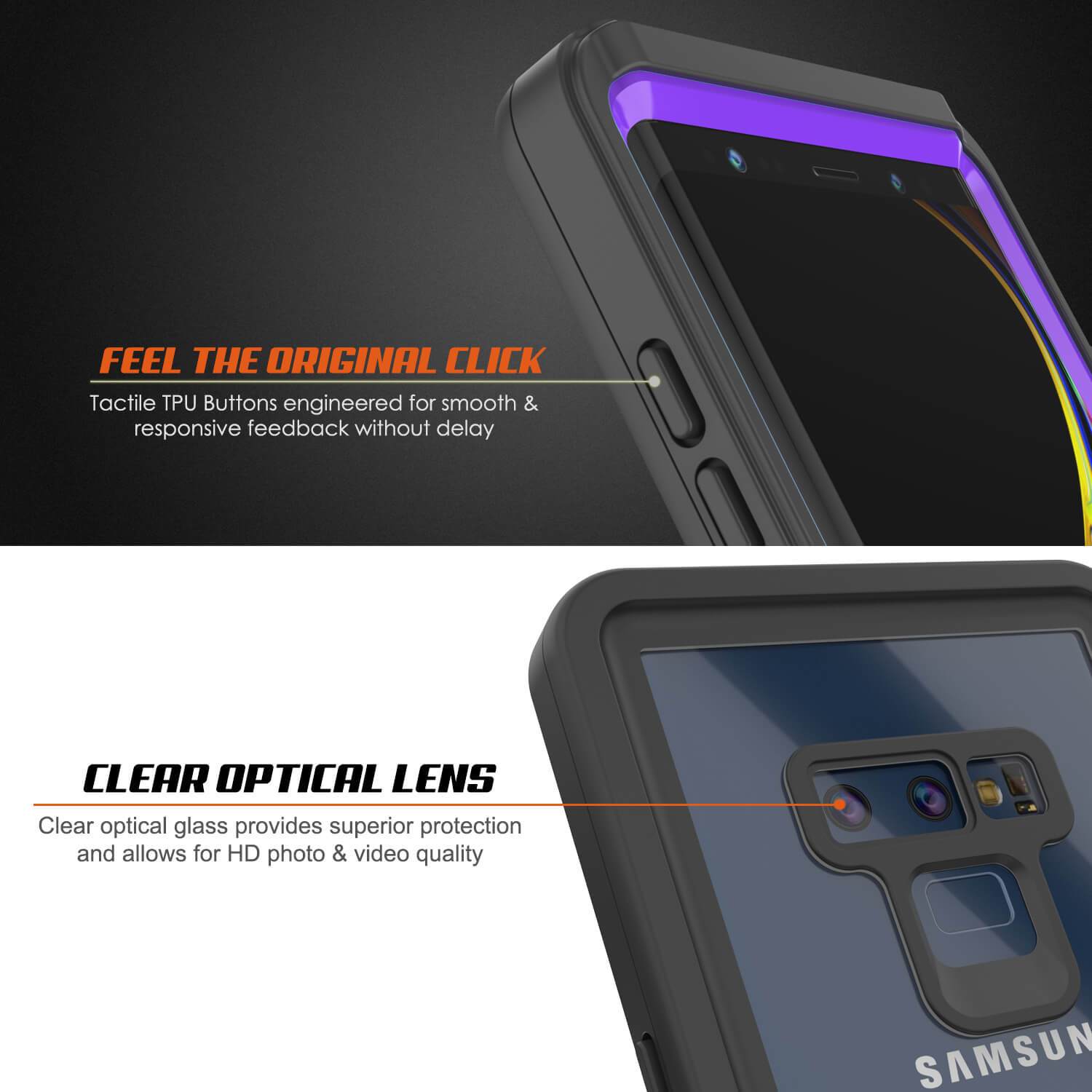 Galaxy Note 9 Case, Punkcase [Extreme Series] Armor Cover W/ Built In Screen Protector [Purple]