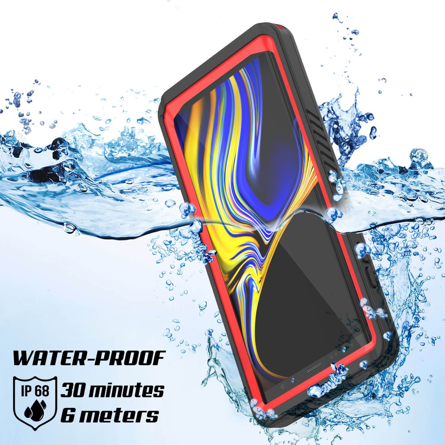 Galaxy Note 9 Case, Punkcase [Extreme Series] Armor Cover W/ Built In Screen Protector [Red]