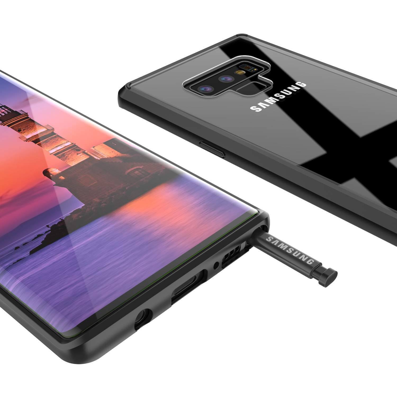 Galaxy Note 9 Case, PUNKcase [LUCID 2.0 Series] [Slim Fit] Armor Cover W/Integrated Anti-Shock System [Black]