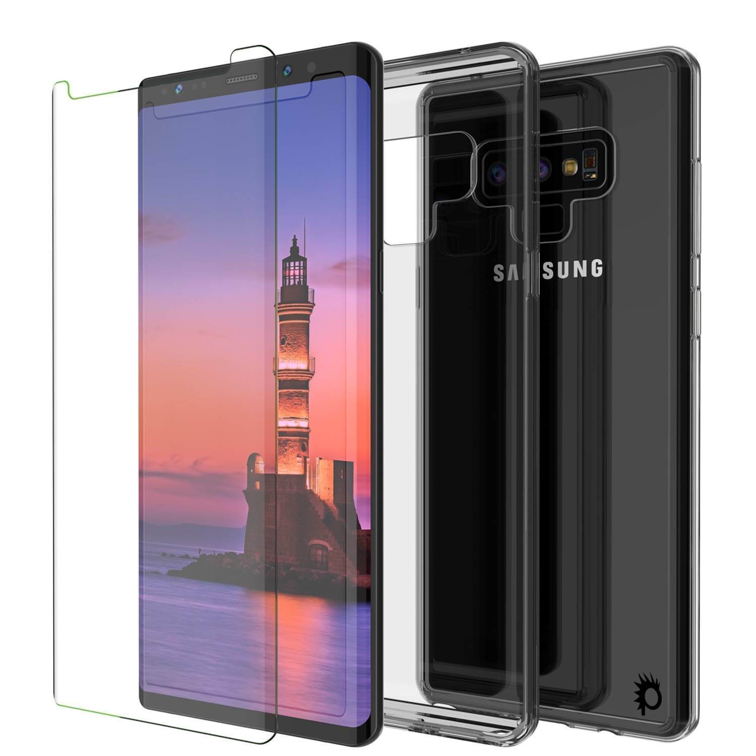 Galaxy Note 9 Case, PUNKcase [LUCID 2.0 Series] [Slim Fit] Armor Cover W/Integrated Anti-Shock System [Crystal Black]