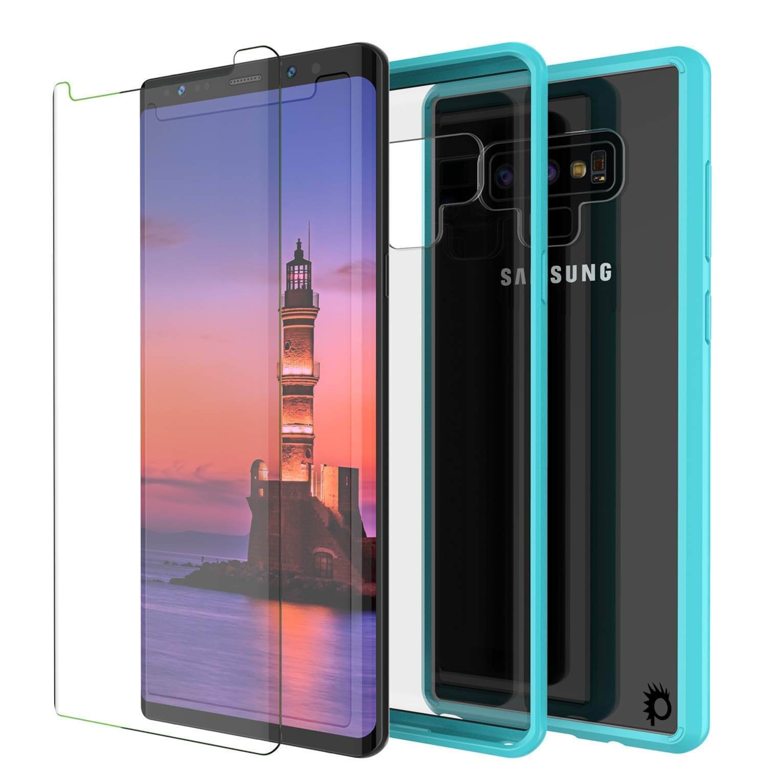 Galaxy Note 9 Case, PUNKcase [LUCID 2.0 Series] [Slim Fit] Armor Cover W/Integrated Anti-Shock System [Teal]